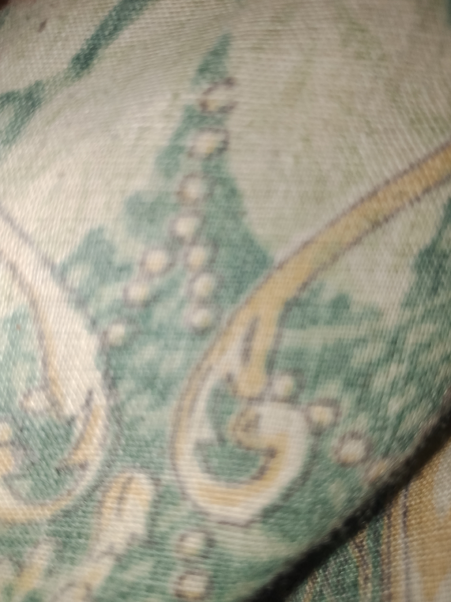Blurred fabric patterns photographed in Venezuelan home setting