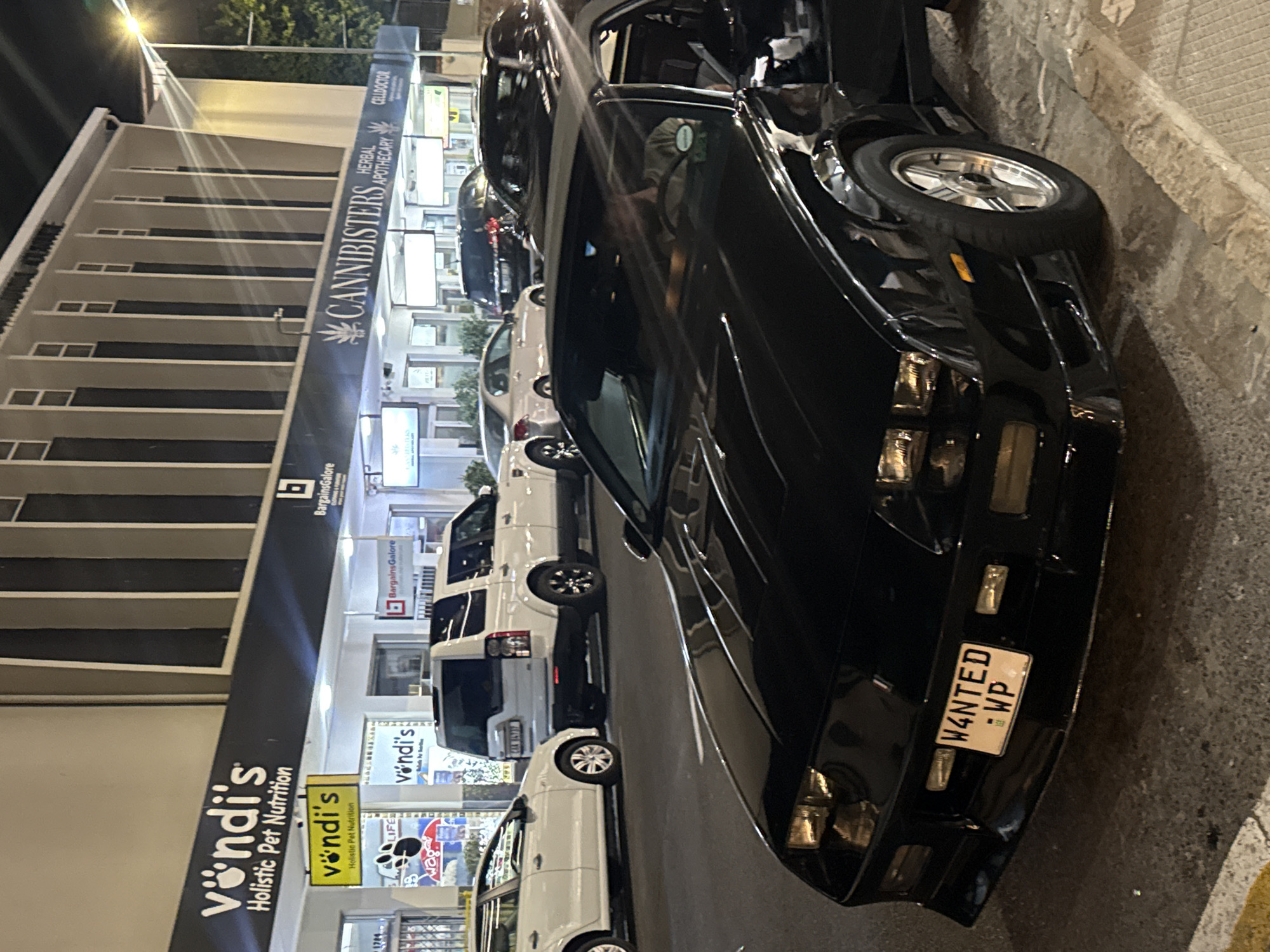 Black car with custom plates spotted on Cape Town street
