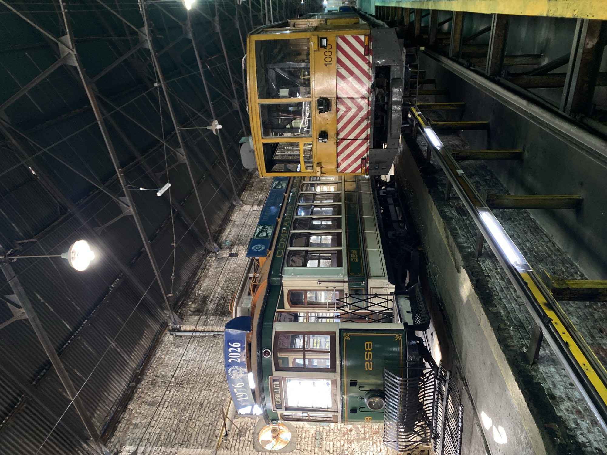 Historic trams documented at Buenos Aires preservation depot