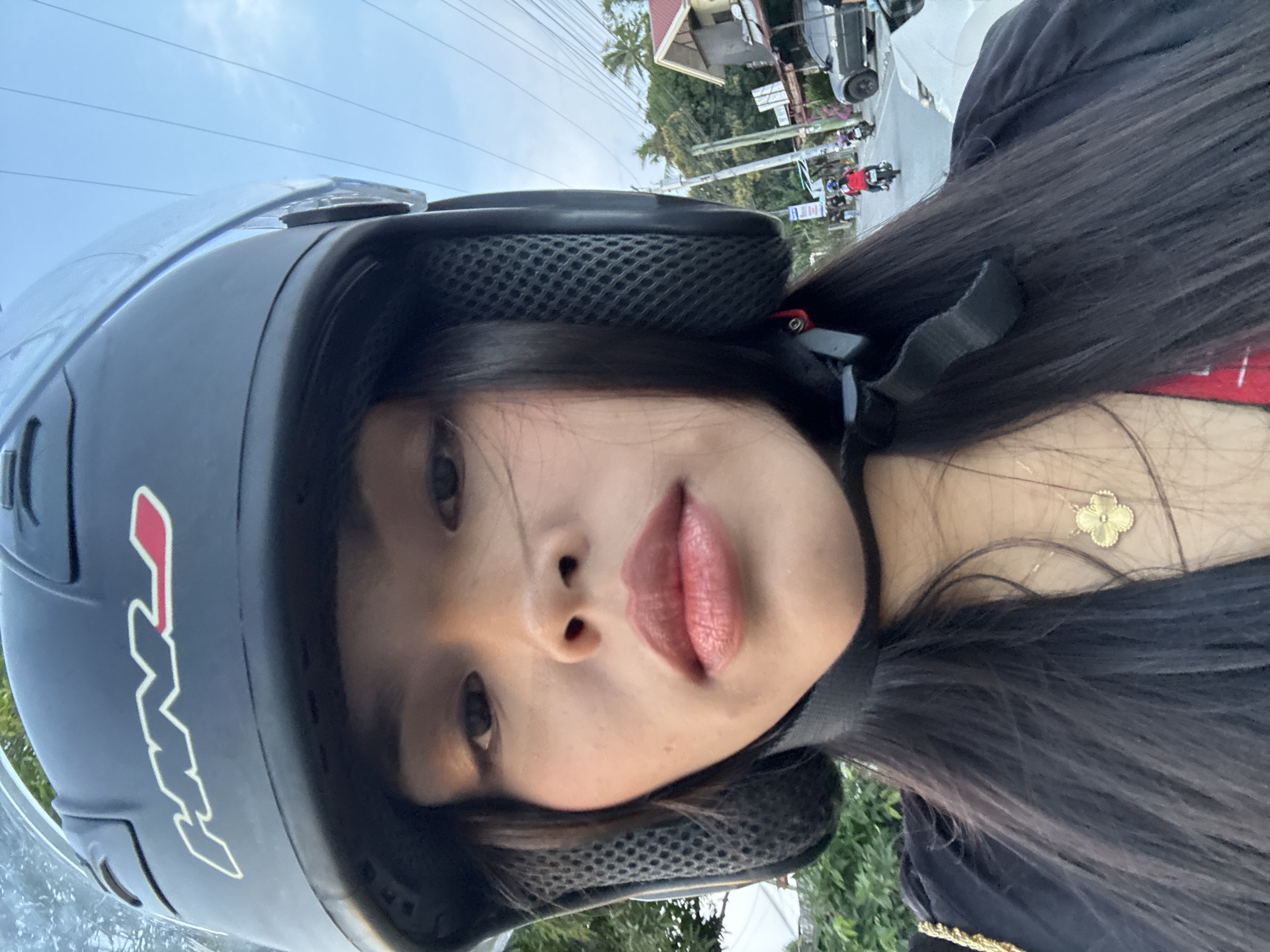 Woman in motorcycle helmet observed in Davao City
