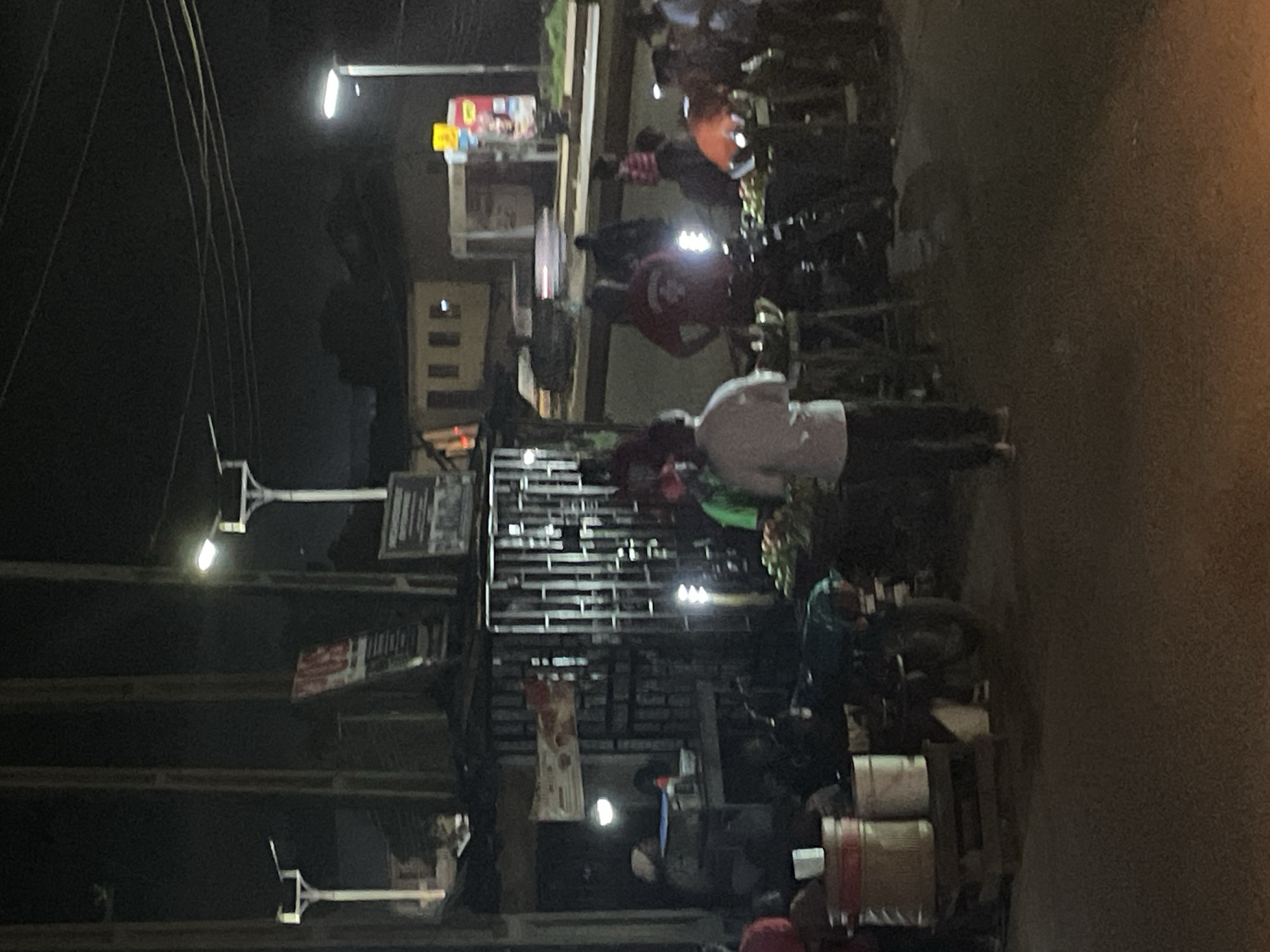 Nighttime street markets and urban commerce documented across unknown locations
