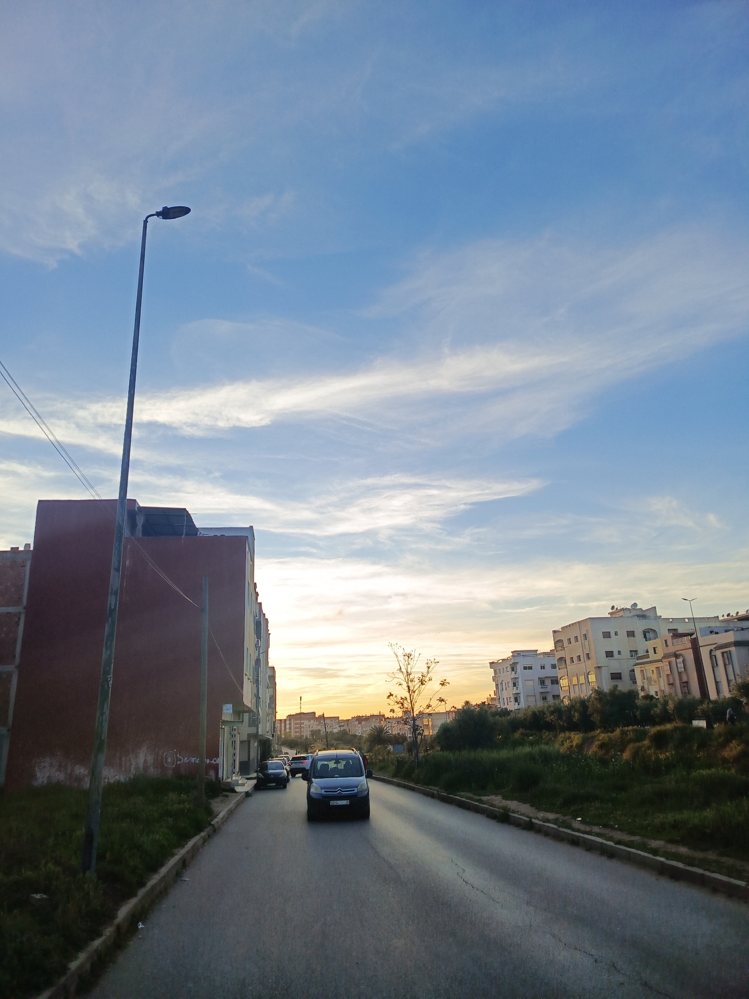 Evening street scene documented in Meknes, Morocco