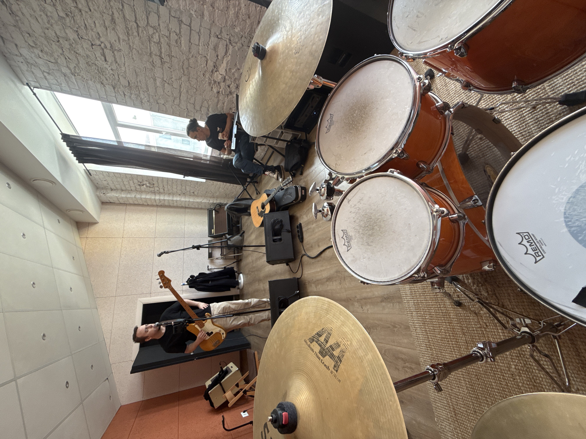 Musicians rehearse in Moscow as portrait photography documented nearby