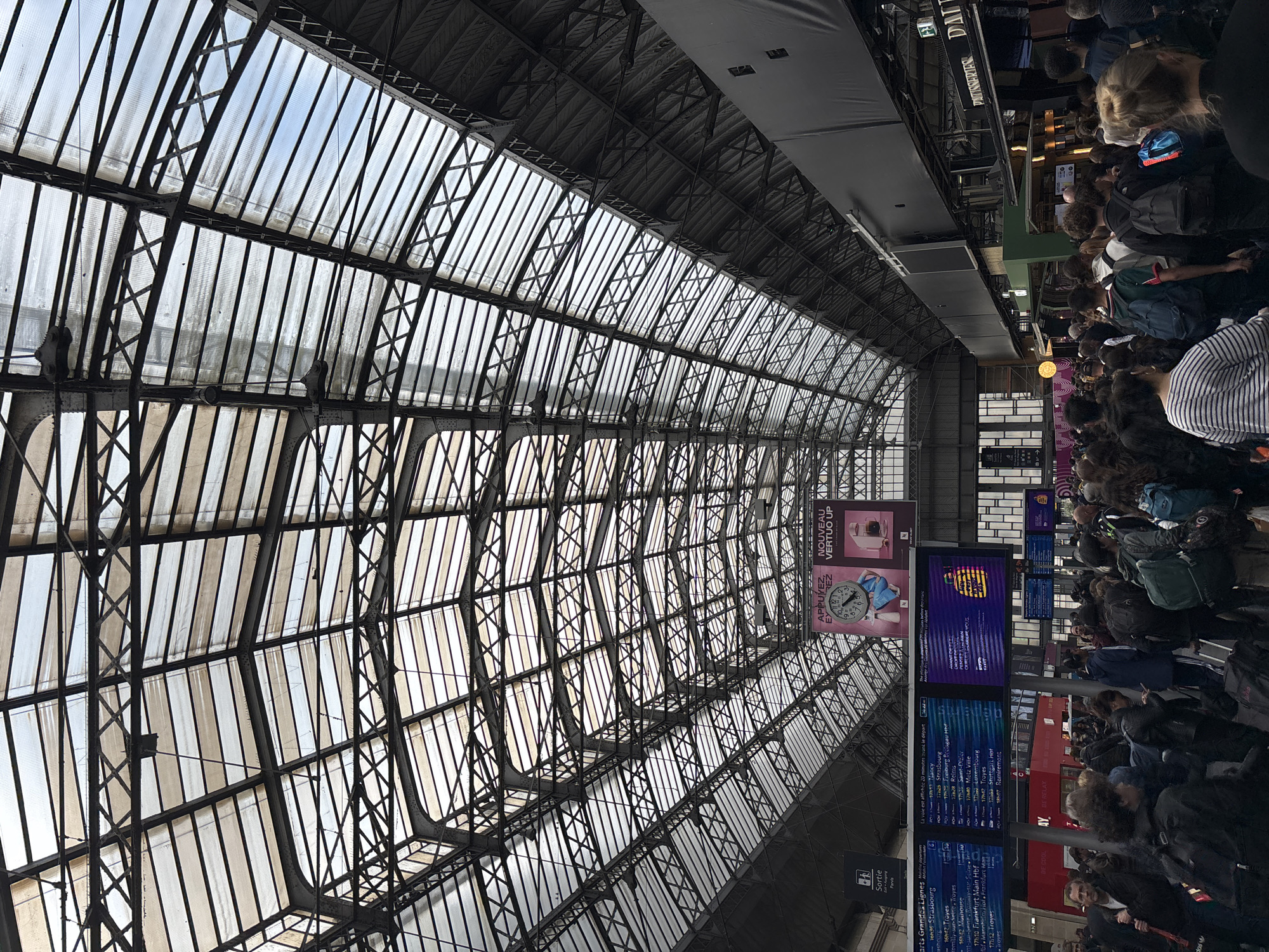 Quiet moments captured at Paris railway stations