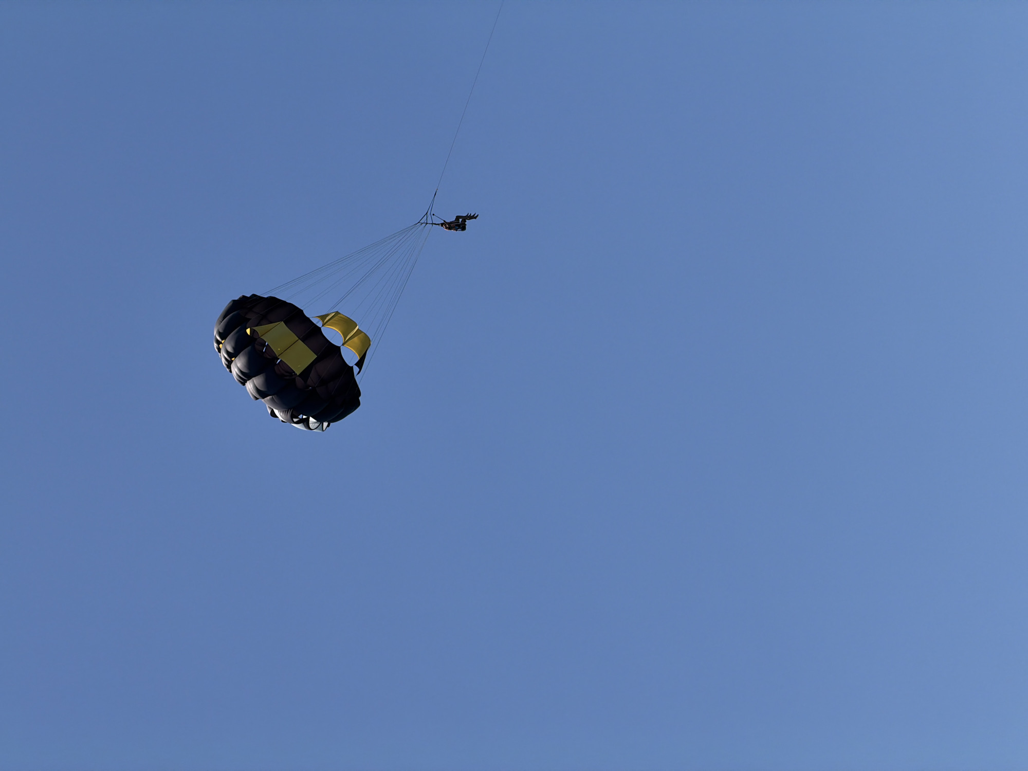Parasailing and jet skiing off a Russian Black Sea beach