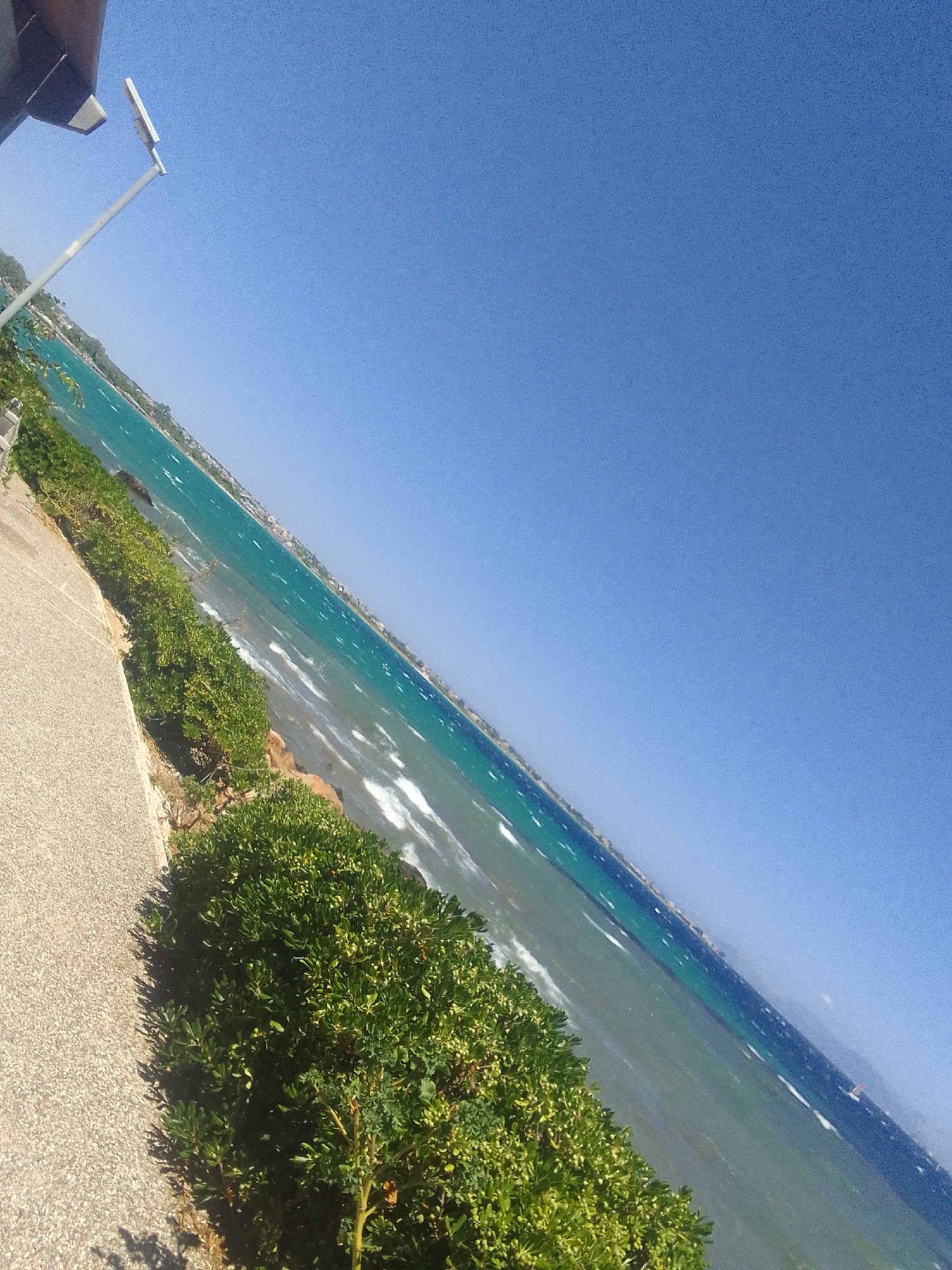 Sunny morning along the Artemida coastline, Greece