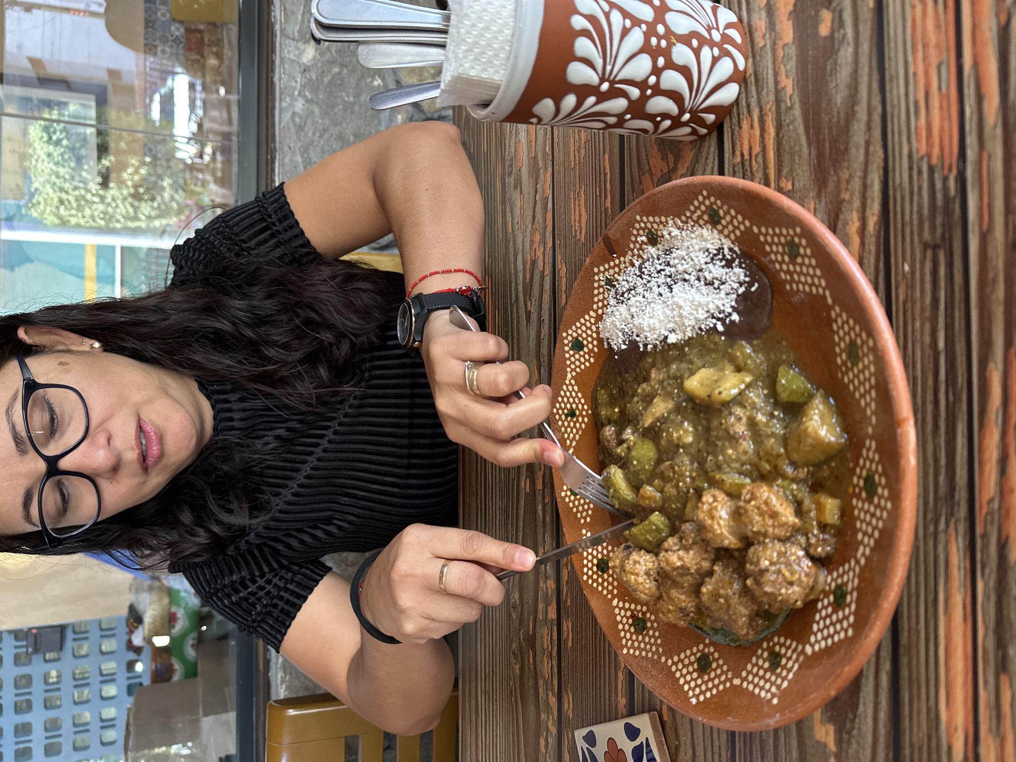 Traditional dining service captured at Puebla restaurant