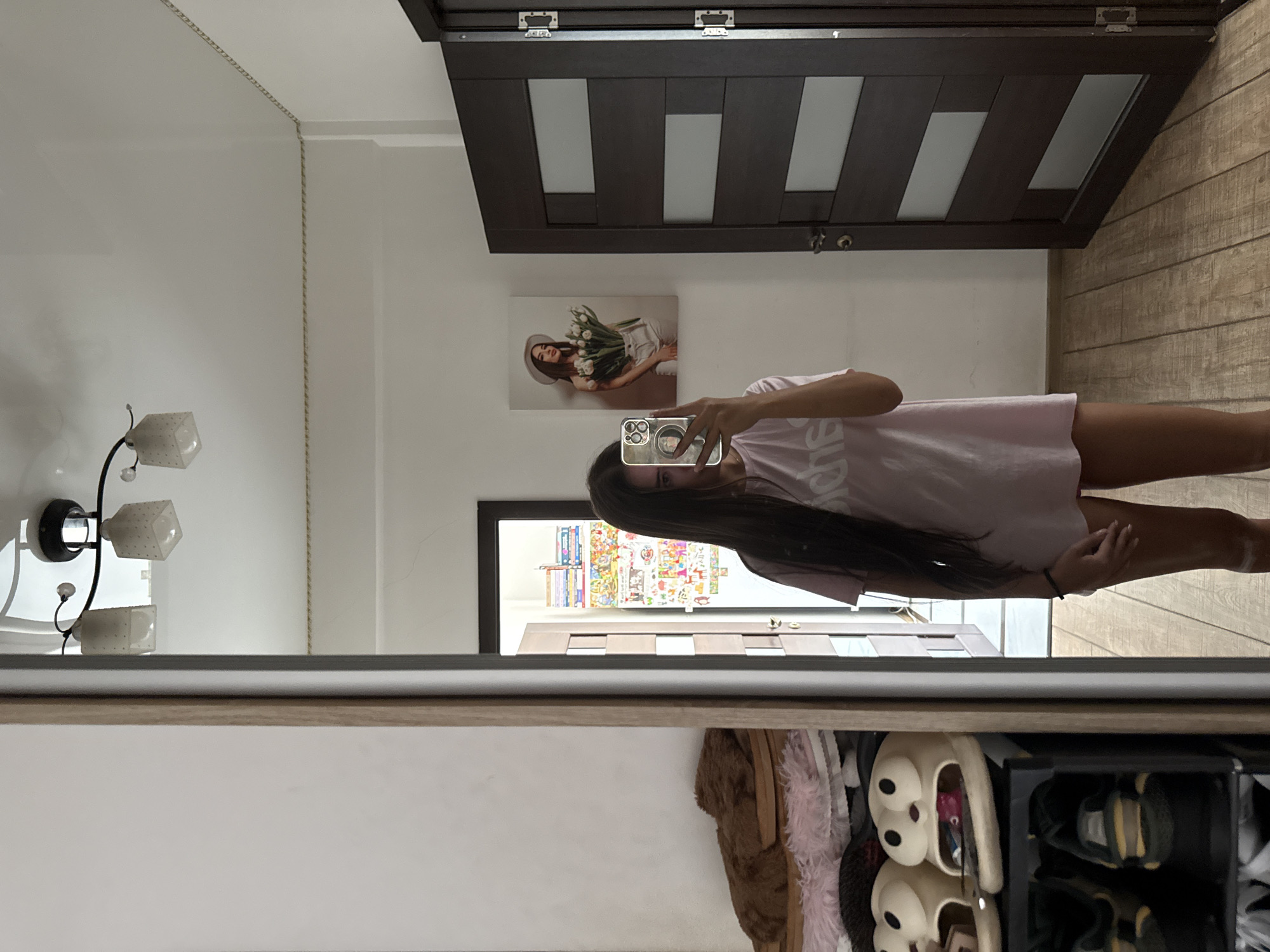 Mirror selfies and perfume shelf shots from a Chișinău home