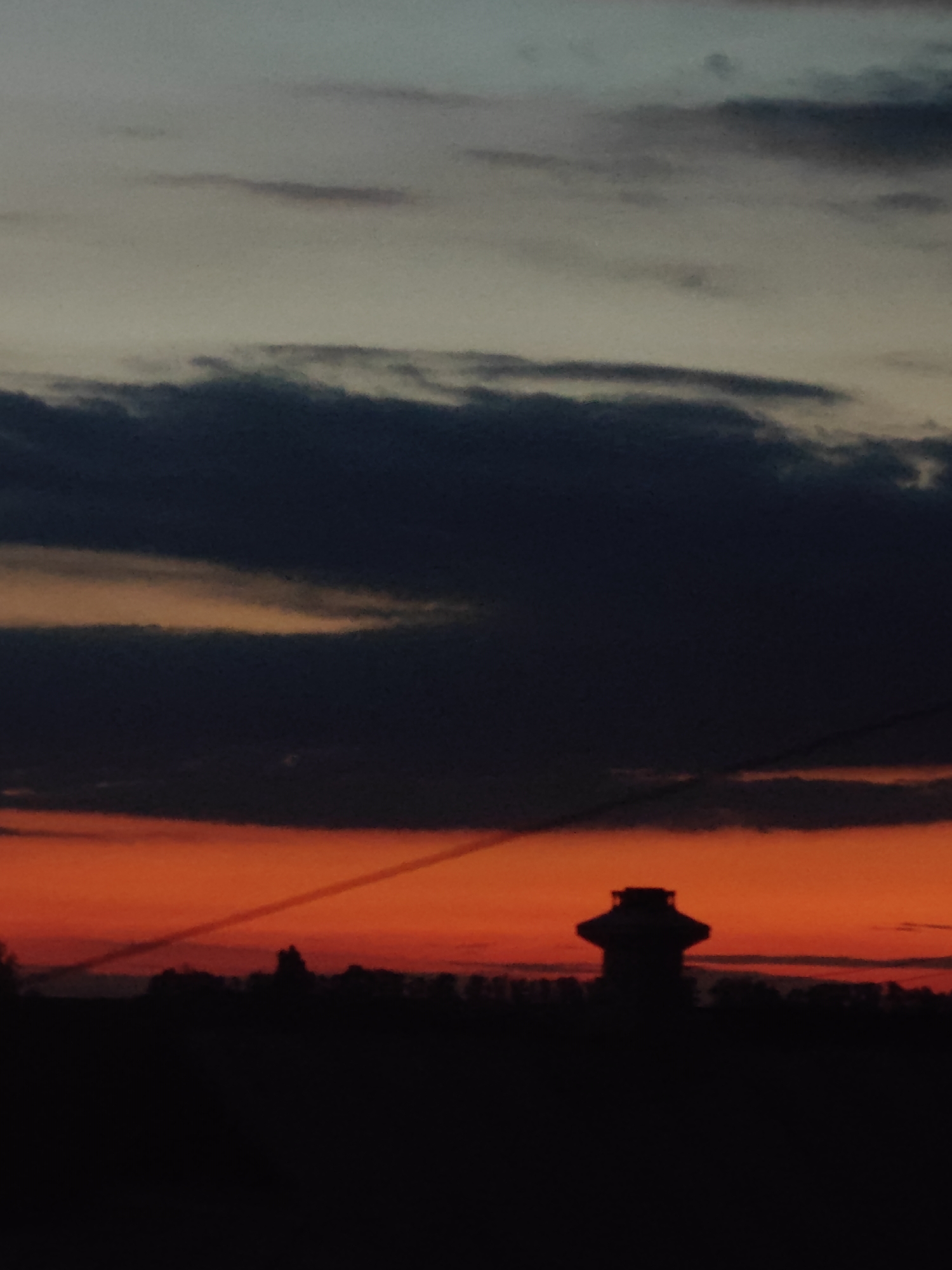 Sunset and pet chinchilla documented in Hadiach, Ukraine