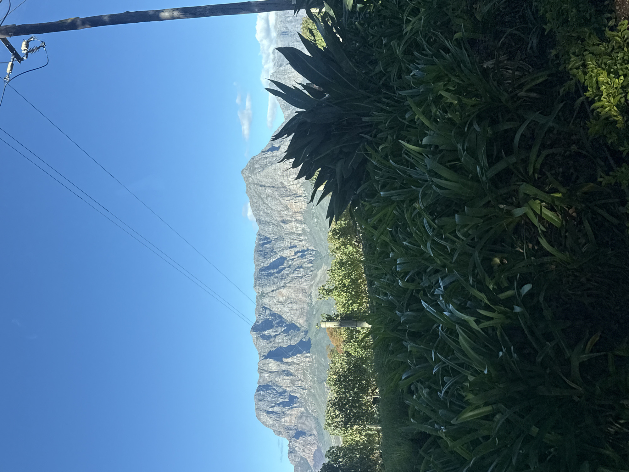Tourist documents scenic Stellenbosch landscapes and bronze sculpture