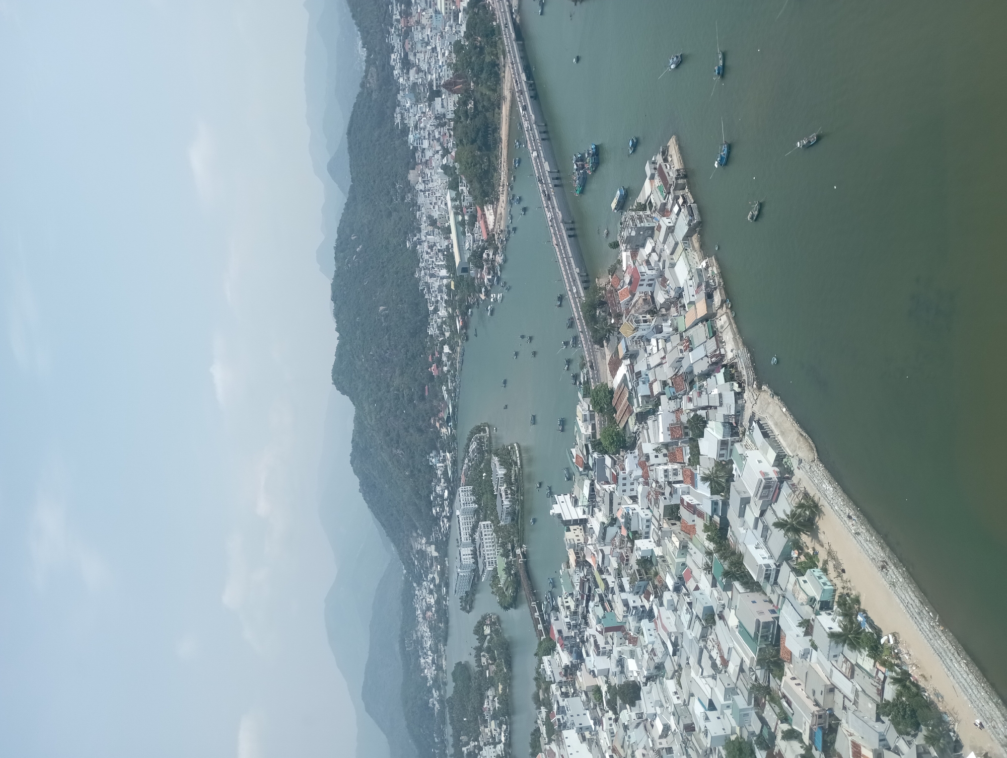 Aerial documentation of Nha Trang Ward's coastal cityscape captured