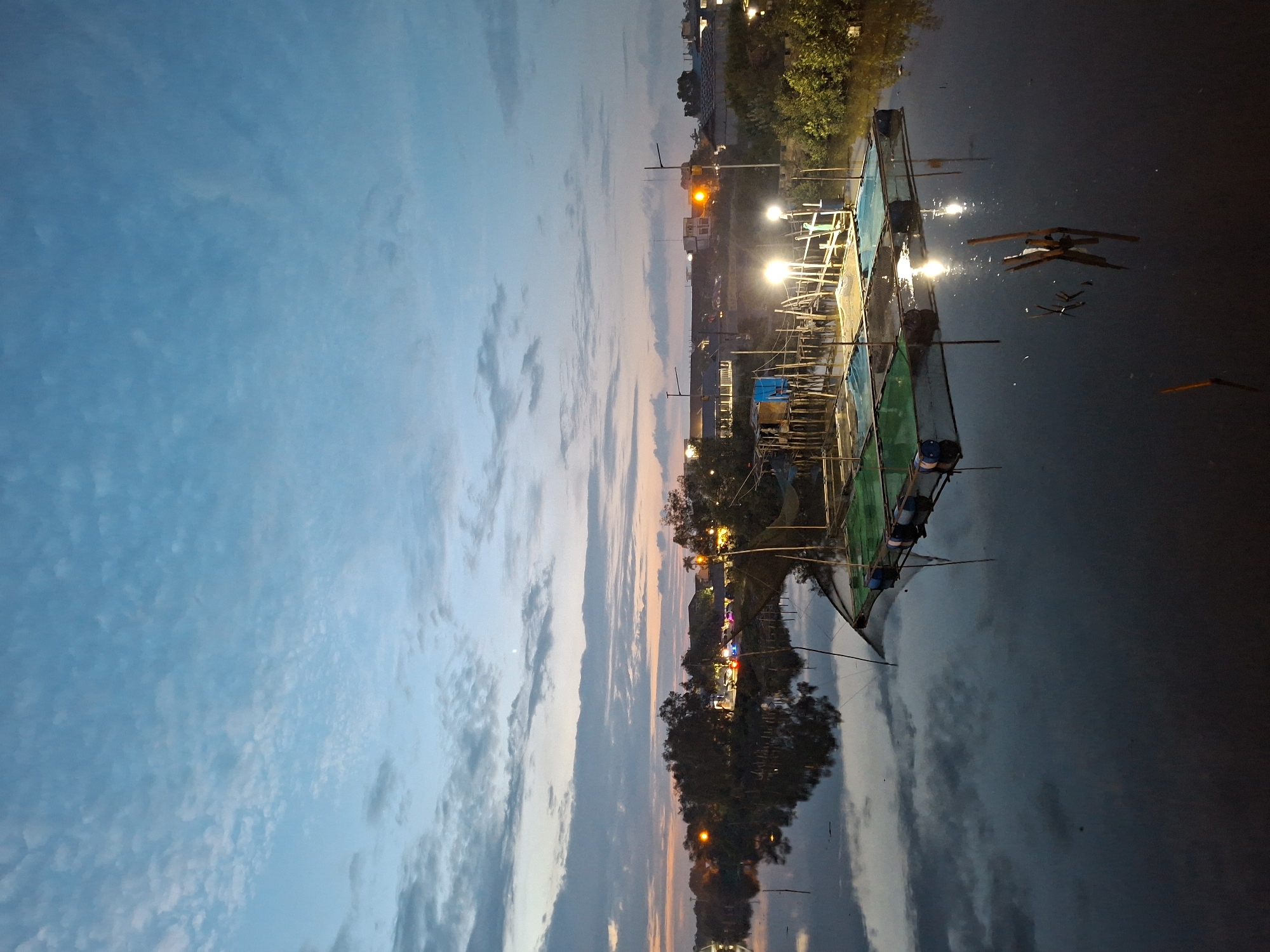 Evening river documentation session in Lhokseumawe, Indonesia captures twilight moments