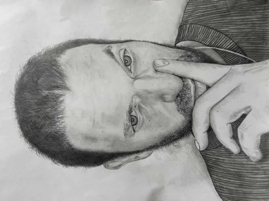 Artist documents portrait drawing session in Jos, Nigeria