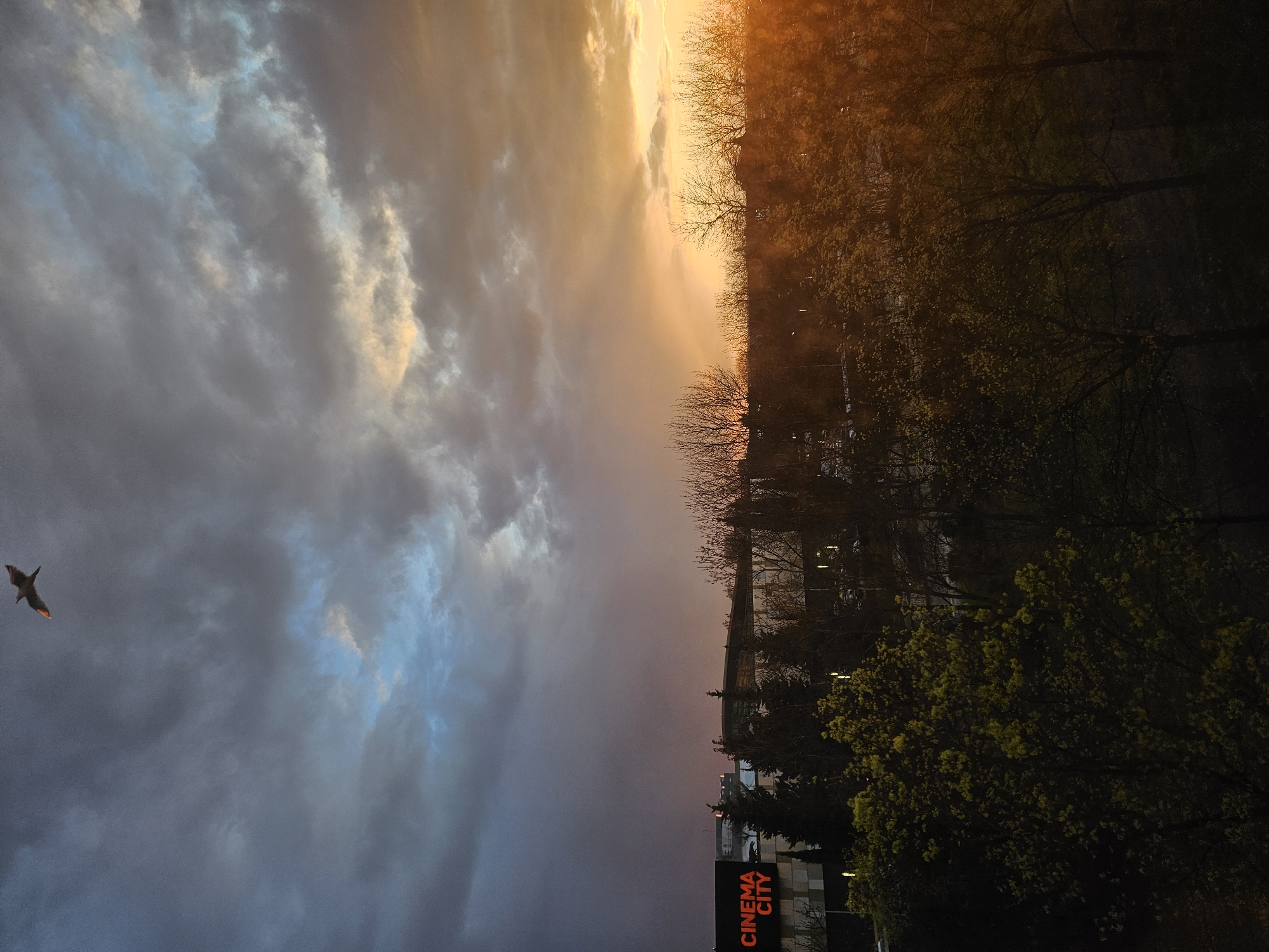 Dramatic sunset captures contrasting sky conditions in Burgas