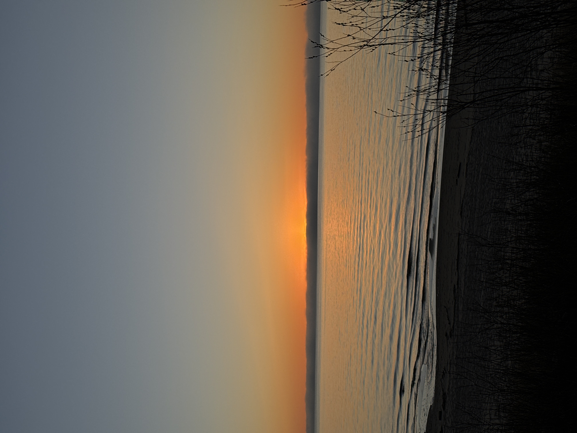 Sunset captured by witnesses at Carnikava beach, Latvia