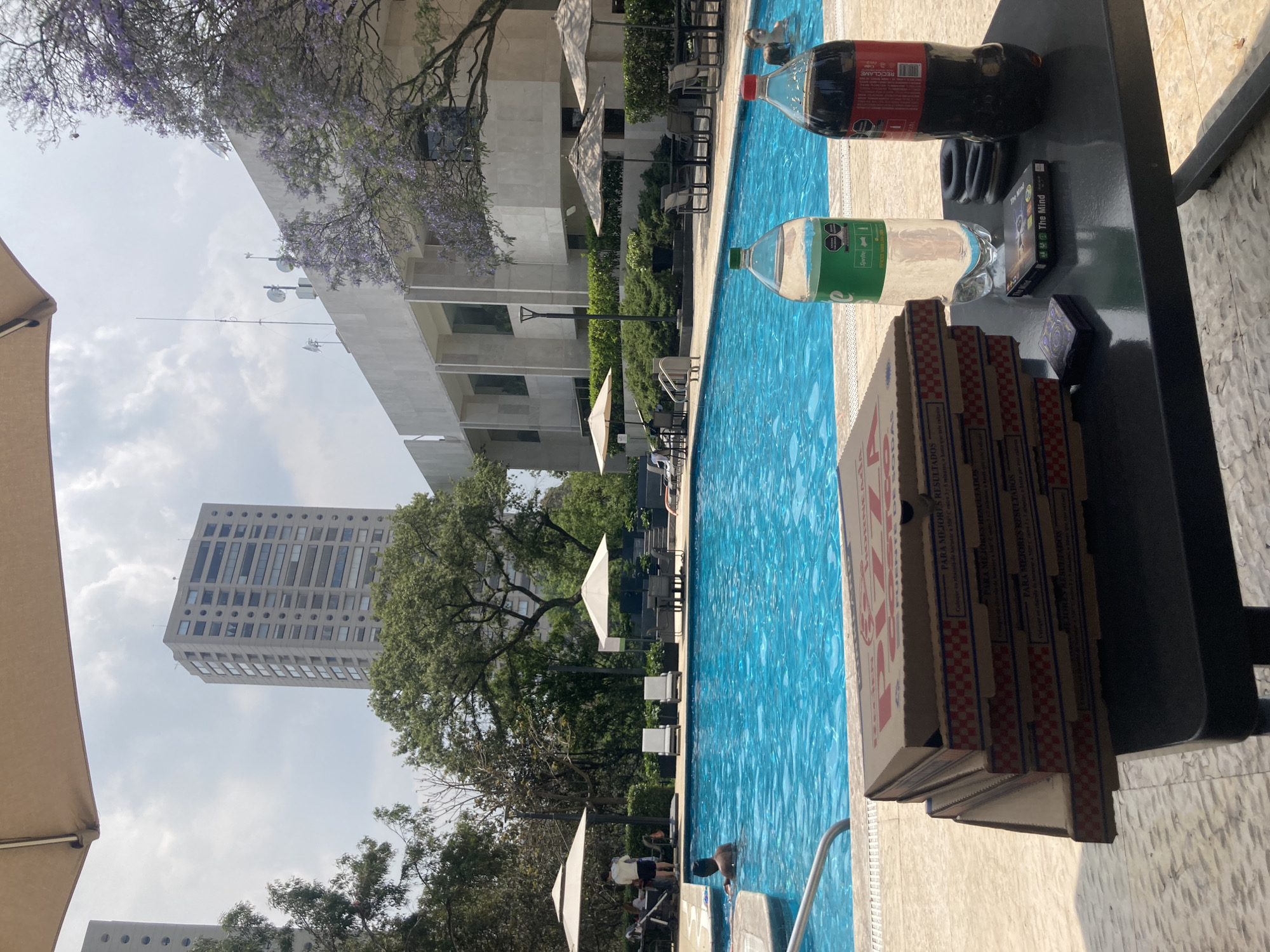 Poolside scene documented at Mexico City hotel resort