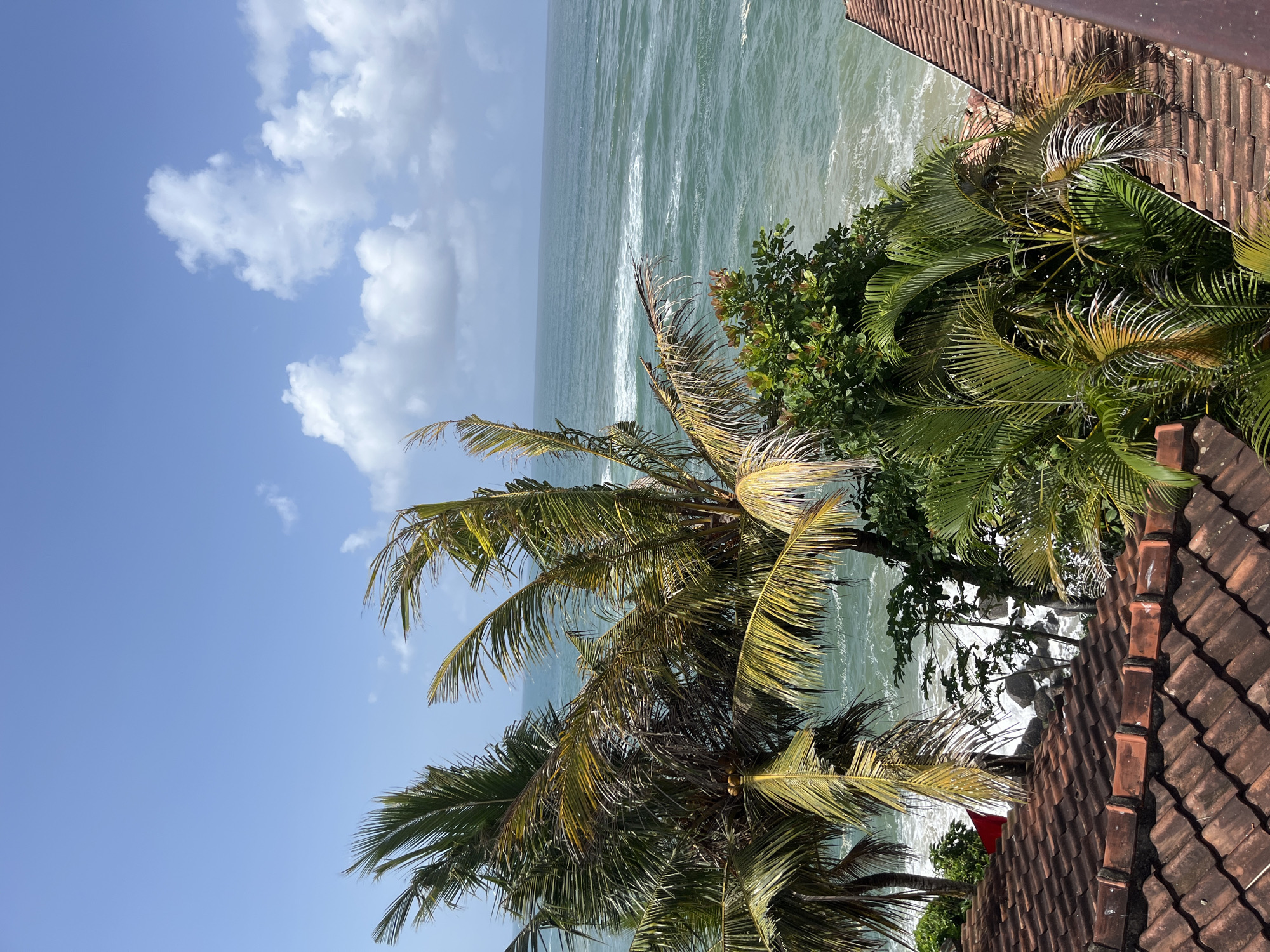 Rooftop views and coastal landmarks along Matara's shoreline