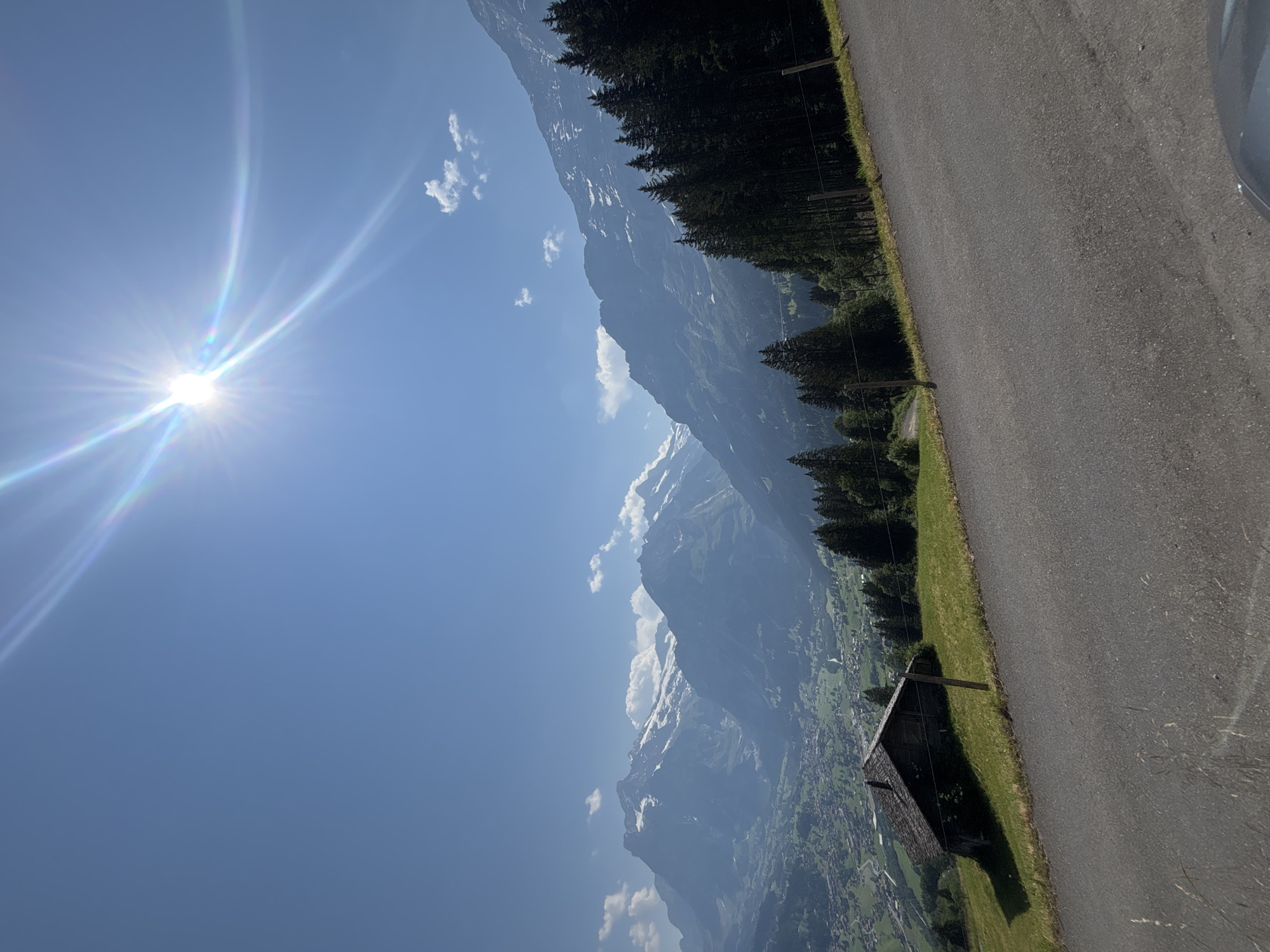 Sunny morning in Grindelwald's alpine valley