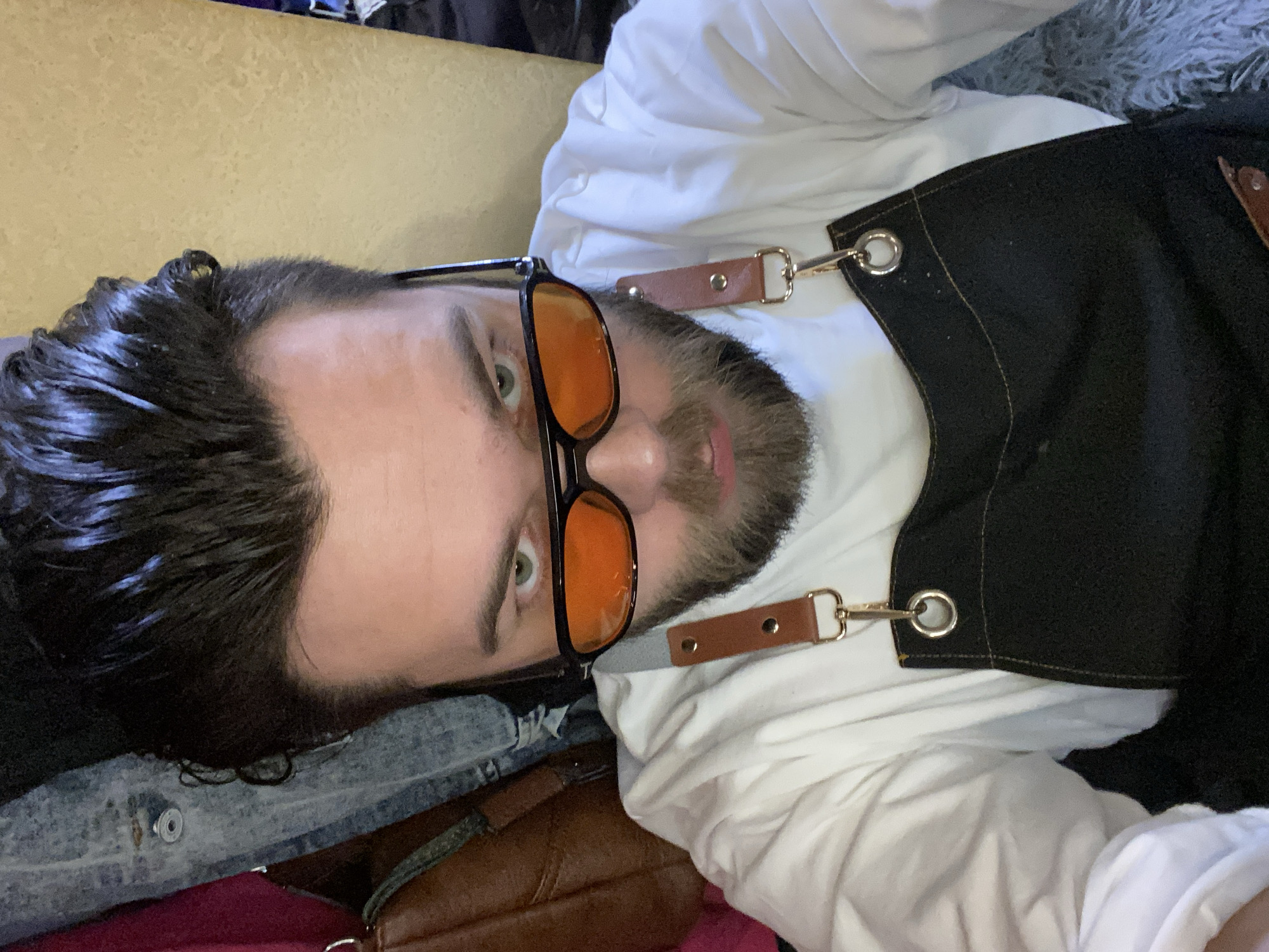 Man in Orange Glasses Photographed in Penza Selfie