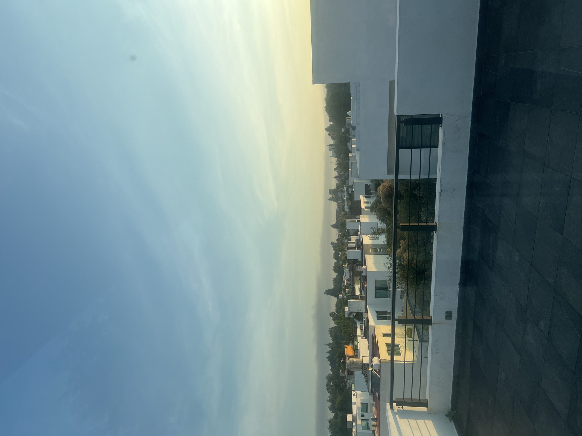 Quiet moment captured from rooftop view in Cholula