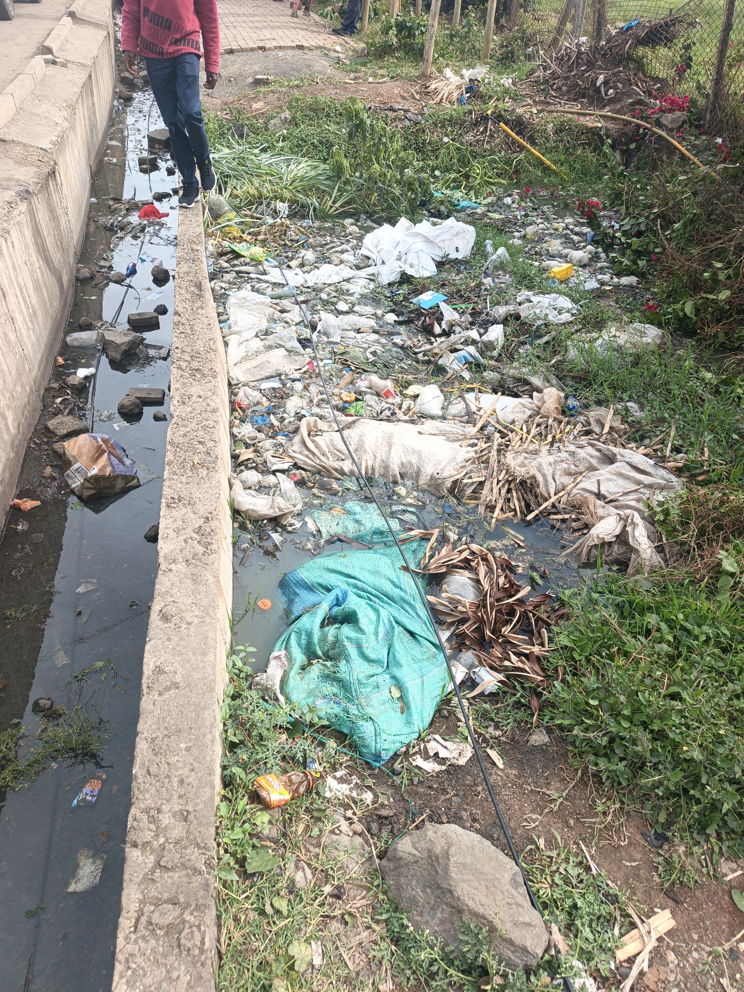 Environmental pollution observed in Nairobi urban drainage system