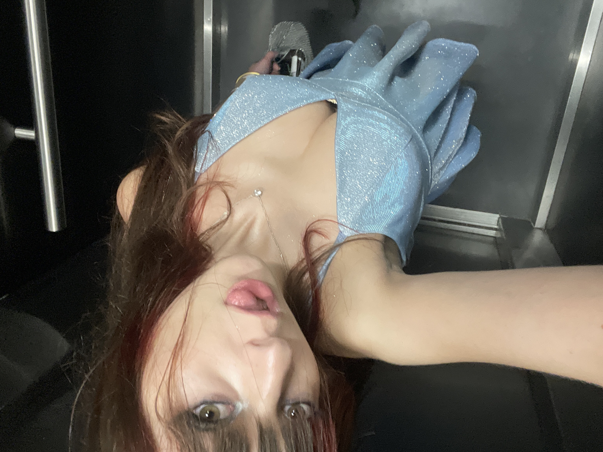 Dressed up and ready to go, elevator selfies in Raanana