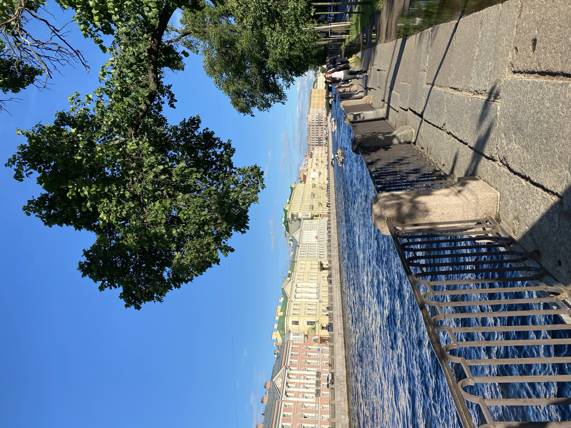 Saint Petersburg landmarks and canals on a sunny summer afternoon
