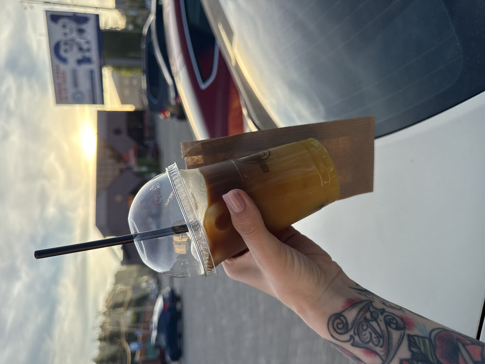 Casual beverage and portrait moments captured in Gorno-Altaysk