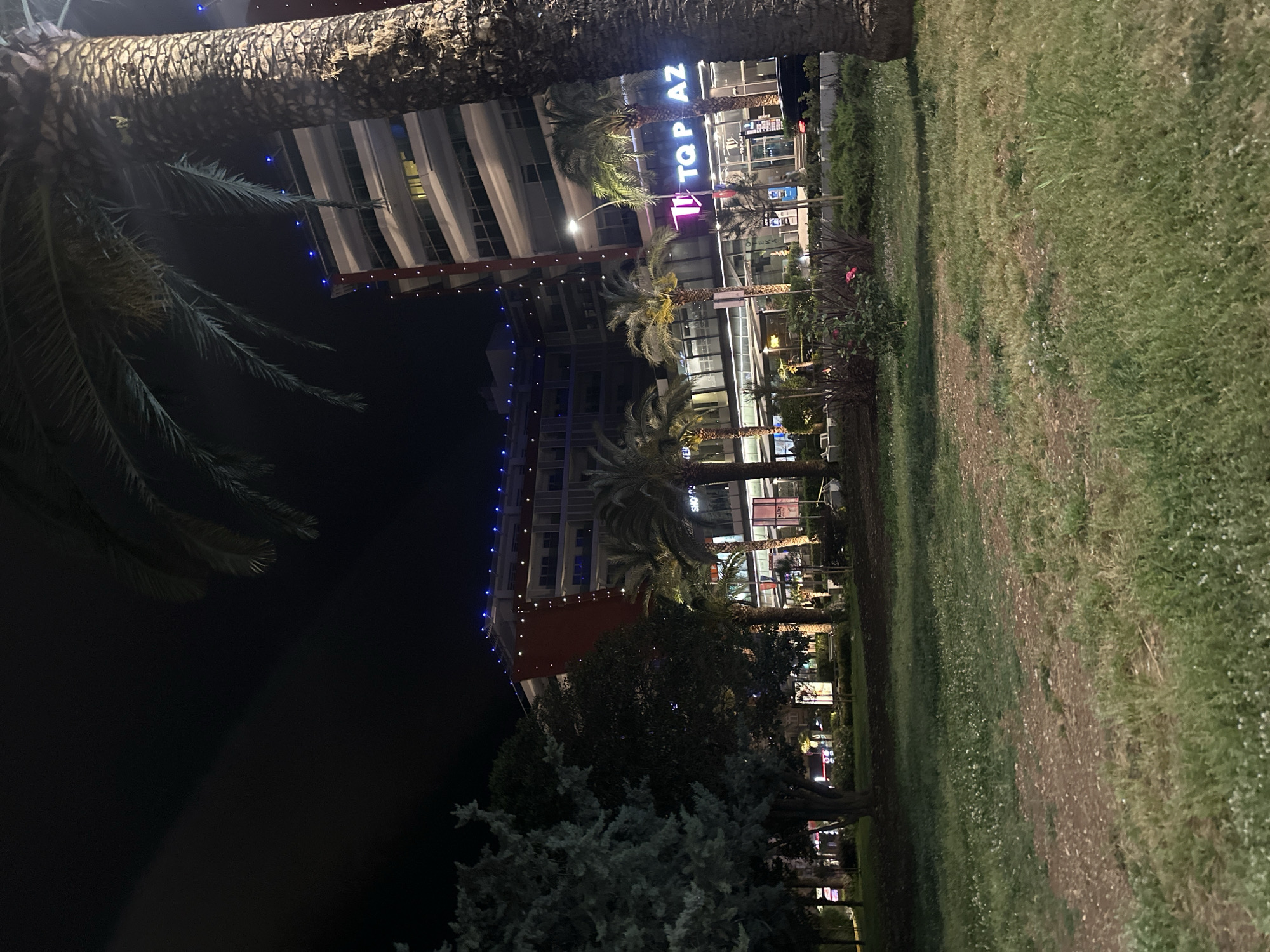 Nighttime scenes captured across central Budva, Montenegro