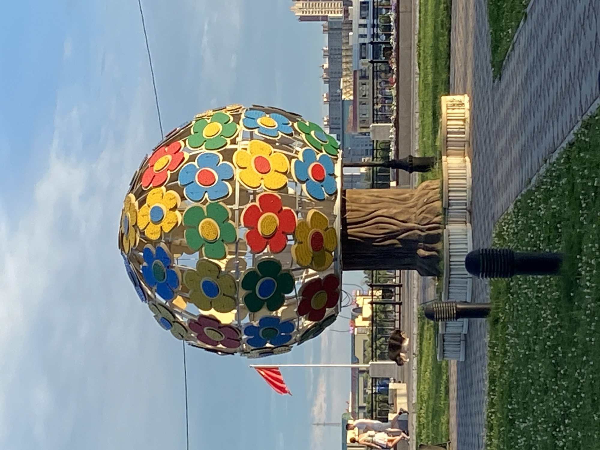 Blagoveshchensk riverfront along the Amur on a summer afternoon
