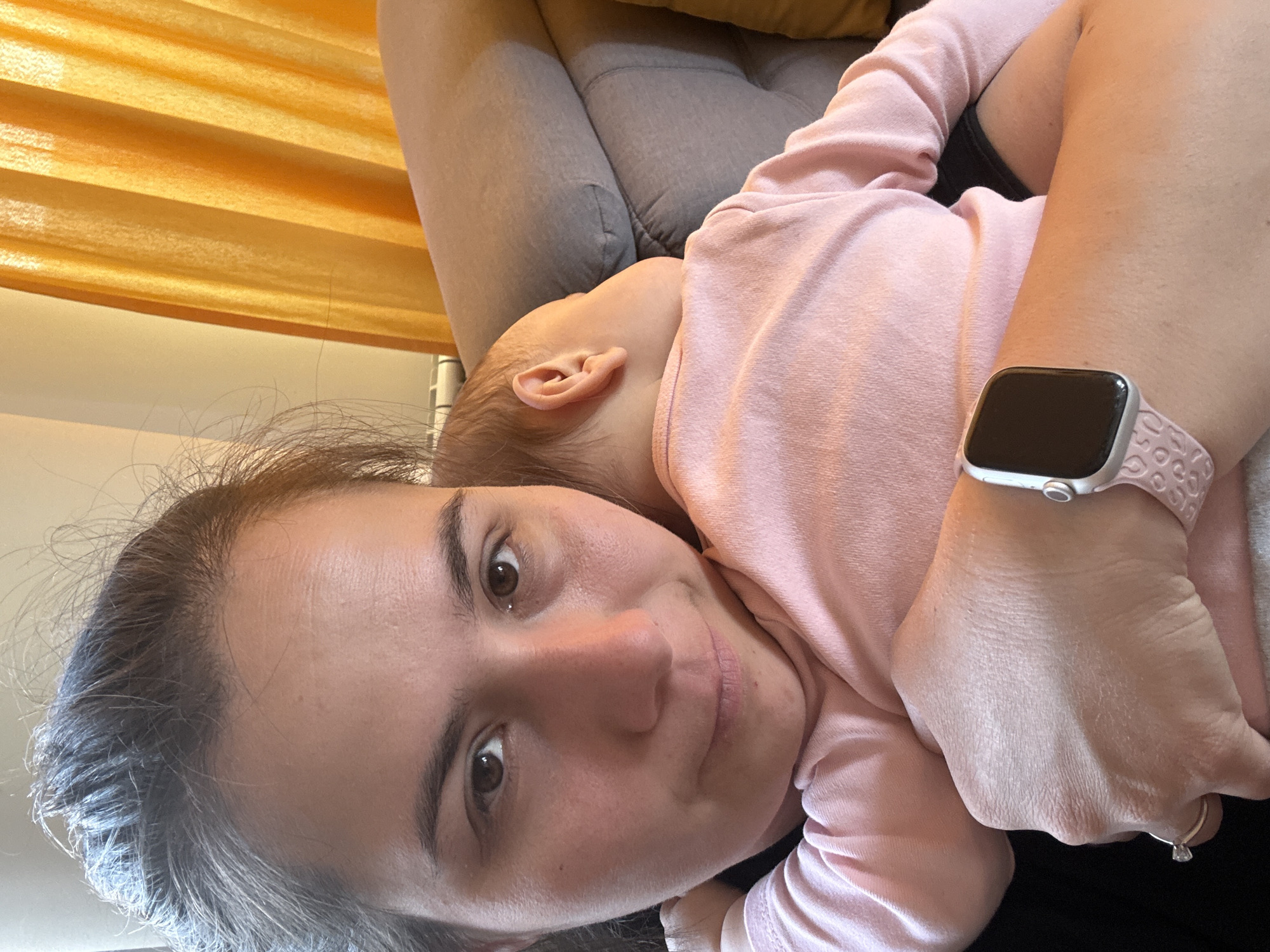 Intimate mother-baby portrait captured indoors in Sofia, Bulgaria