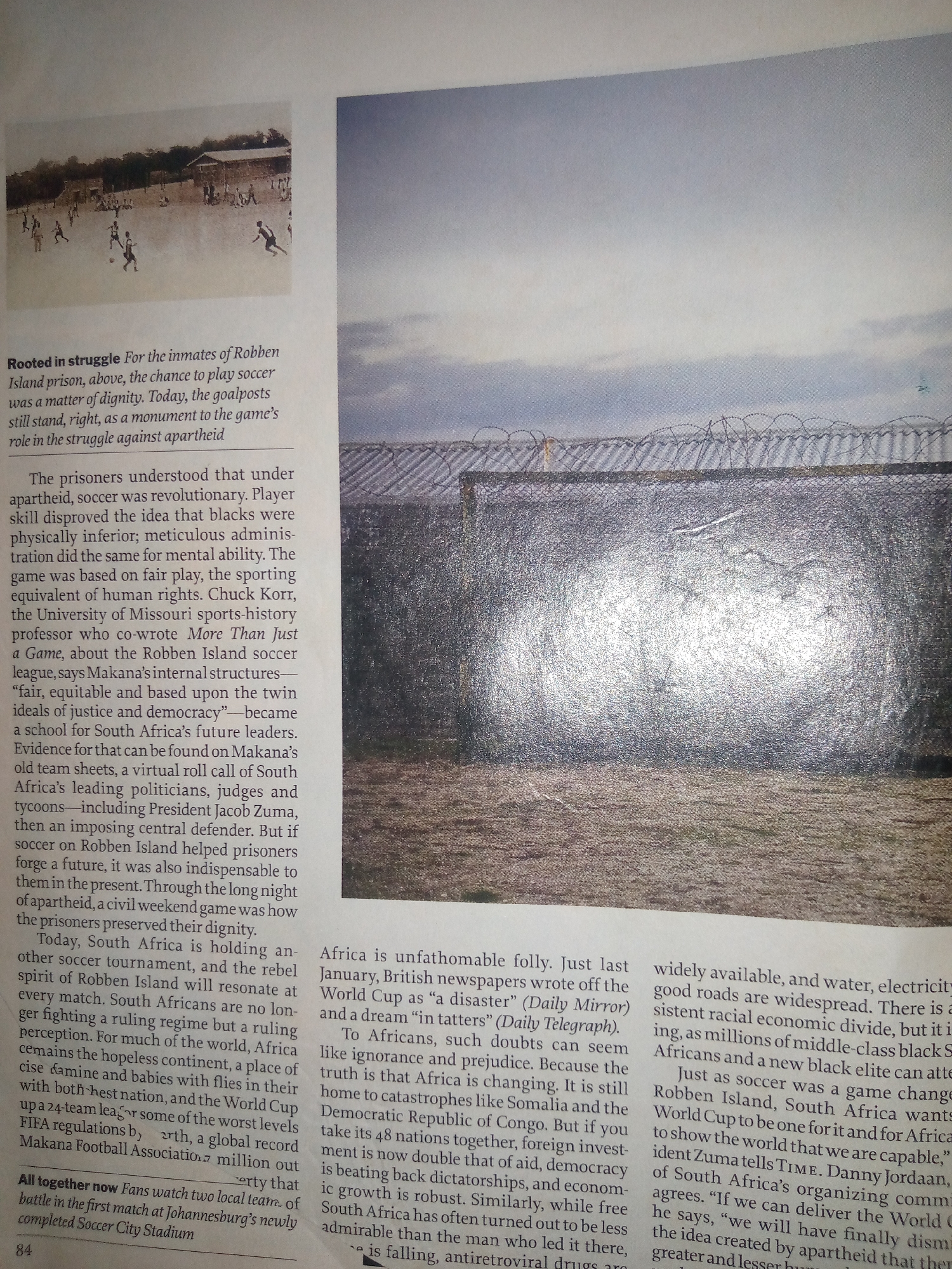 Print media pages scanned in Jalingo, spanning soccer and travel topics