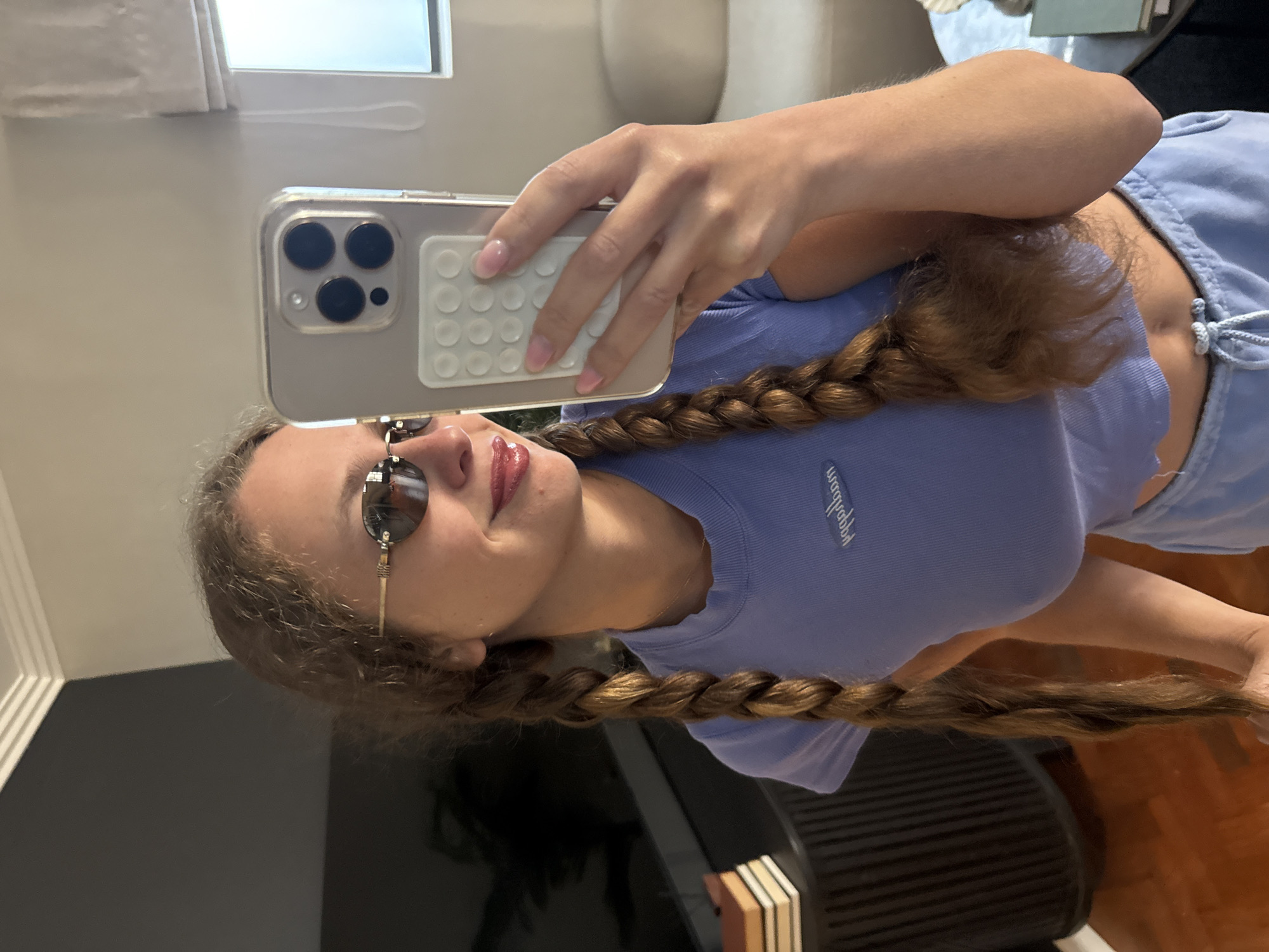 Woman takes selfie indoors in Cape Town