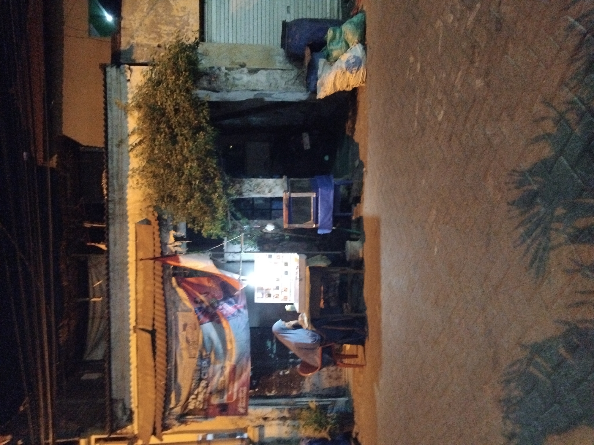 Evening street life in Kepuh Kiriman, Indonesia