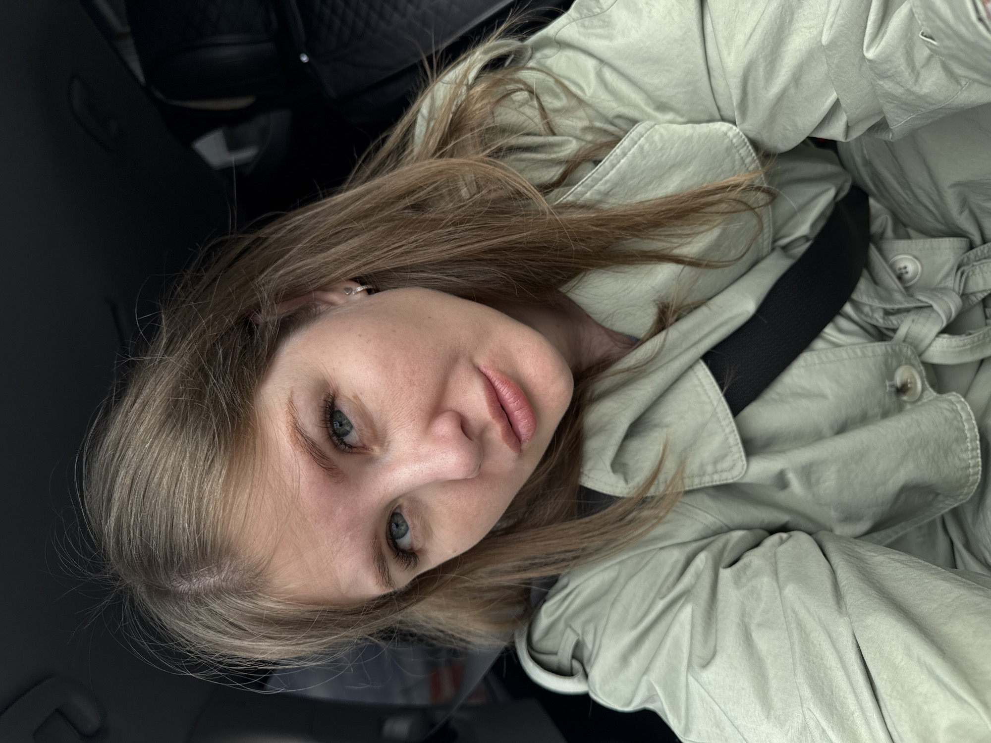 Woman takes selfies in car, Perm Russia
