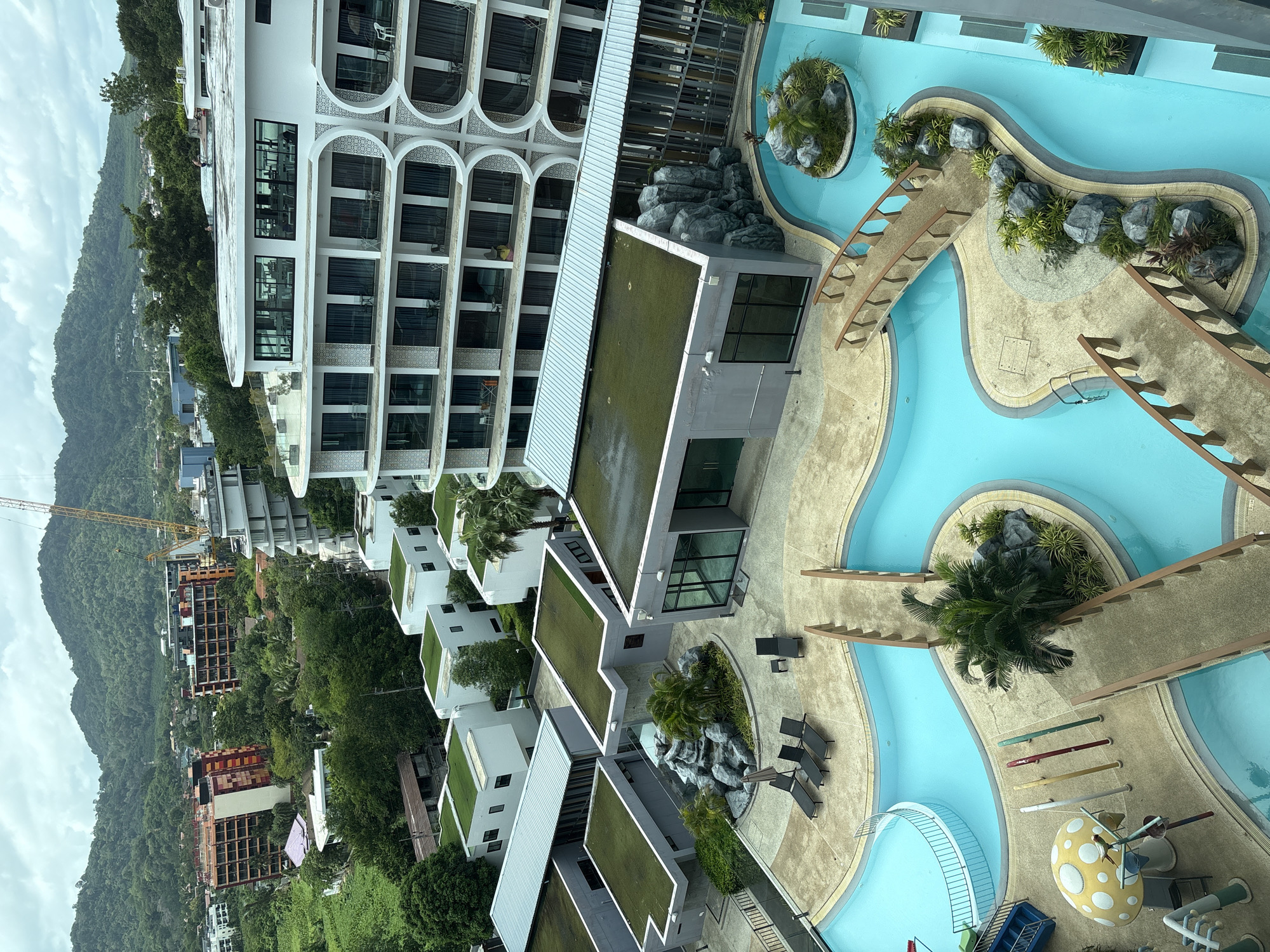 Resort complex with pools captured in Rawai, Thailand
