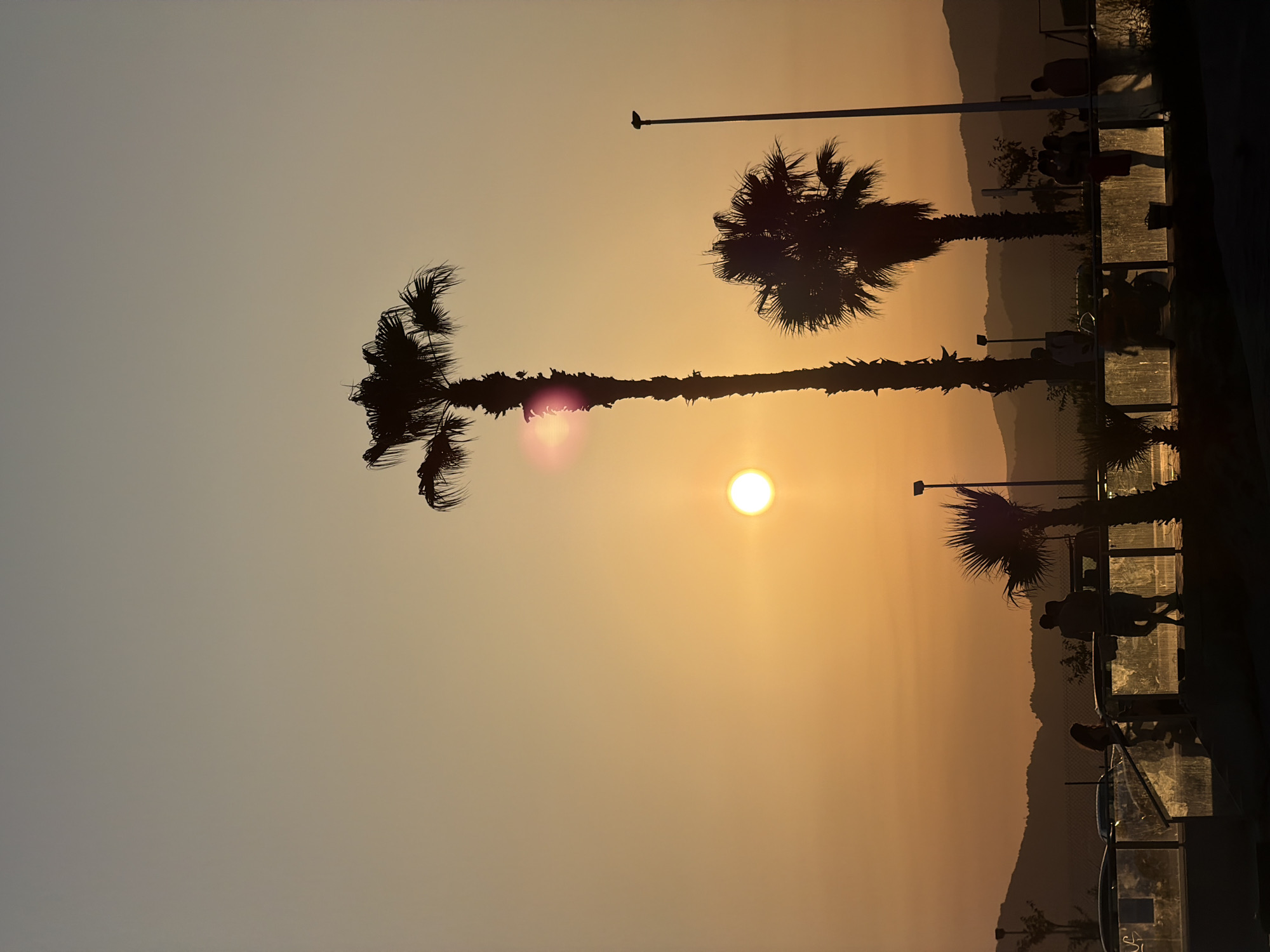Warm Mediterranean sunset along the Castelló de la Plana coastline