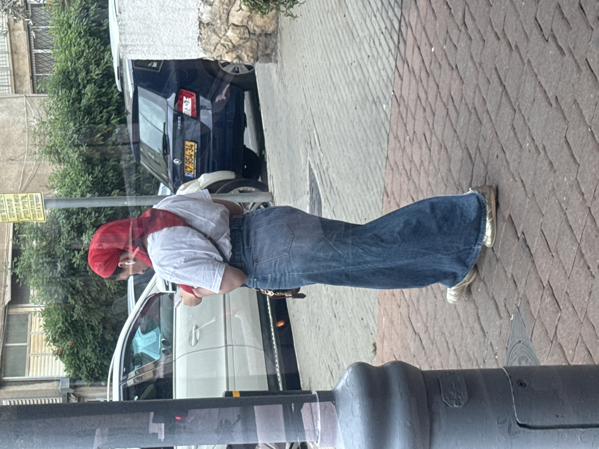 Early morning street life documented in Givatayim, Israel