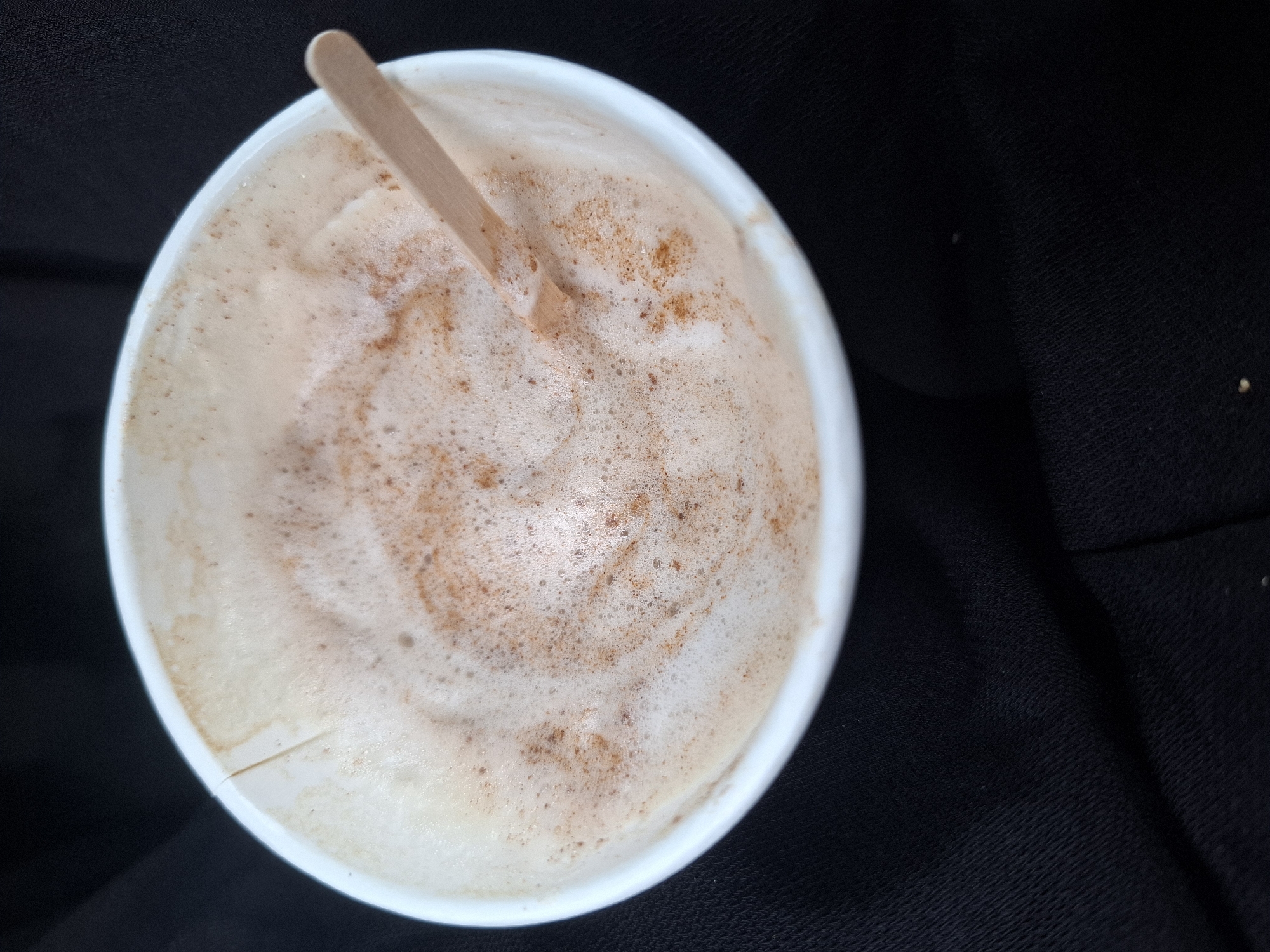 Coffee moment captured in Sofia, Bulgaria morning