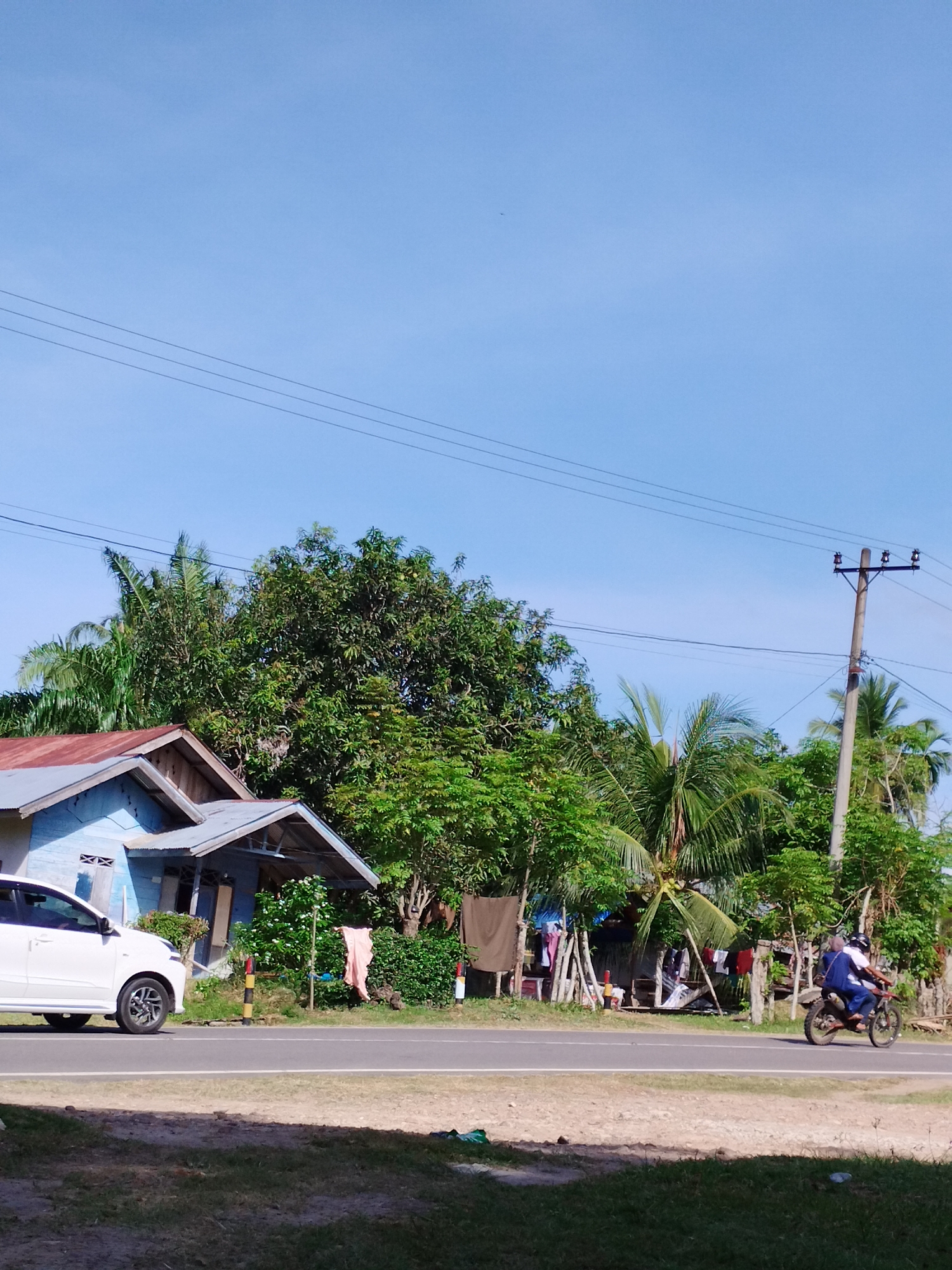 Morning scenes of daily life in rural Jamuan, Indonesia