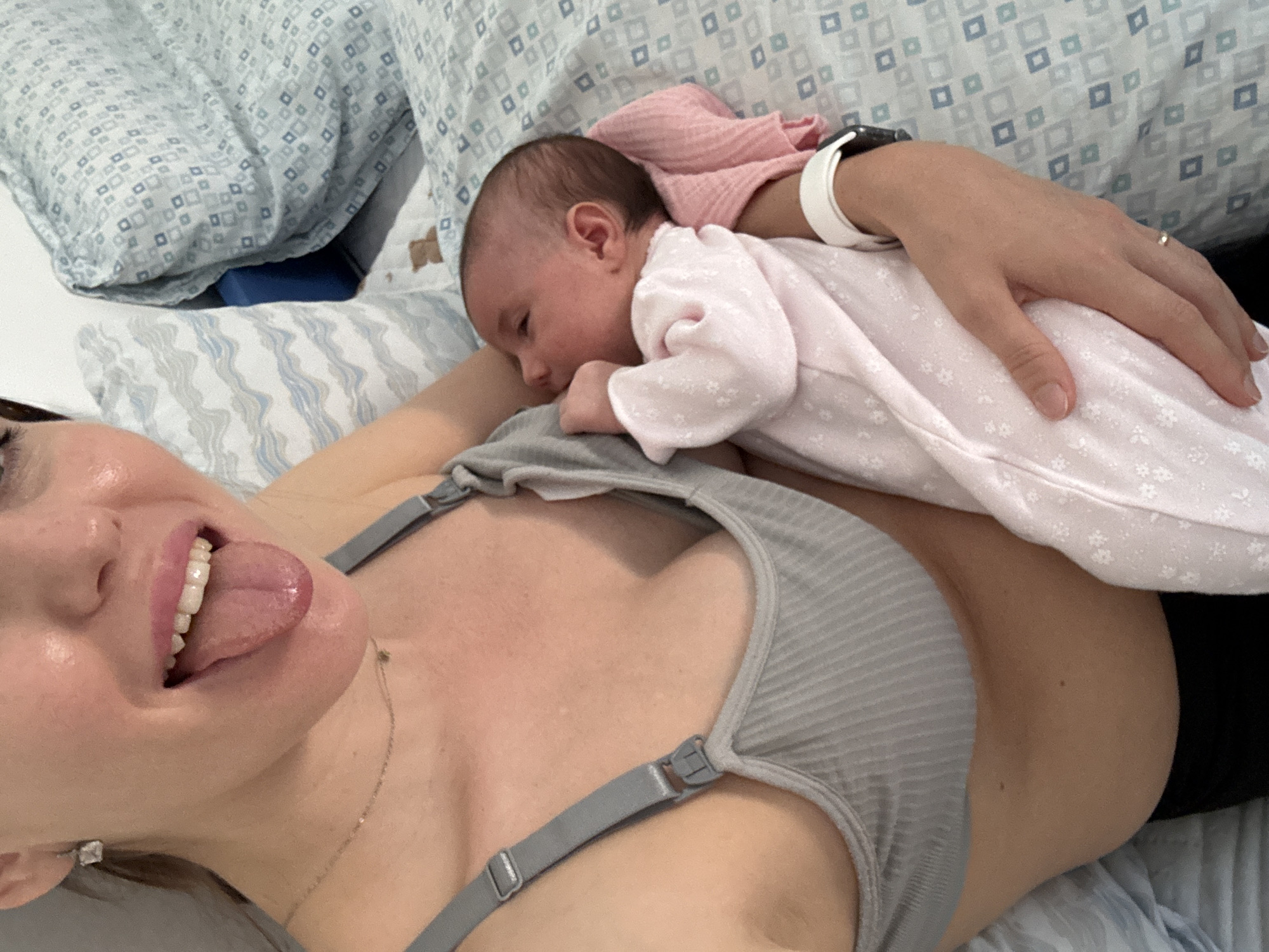 New mother documents first precious moments with newborn in Italy