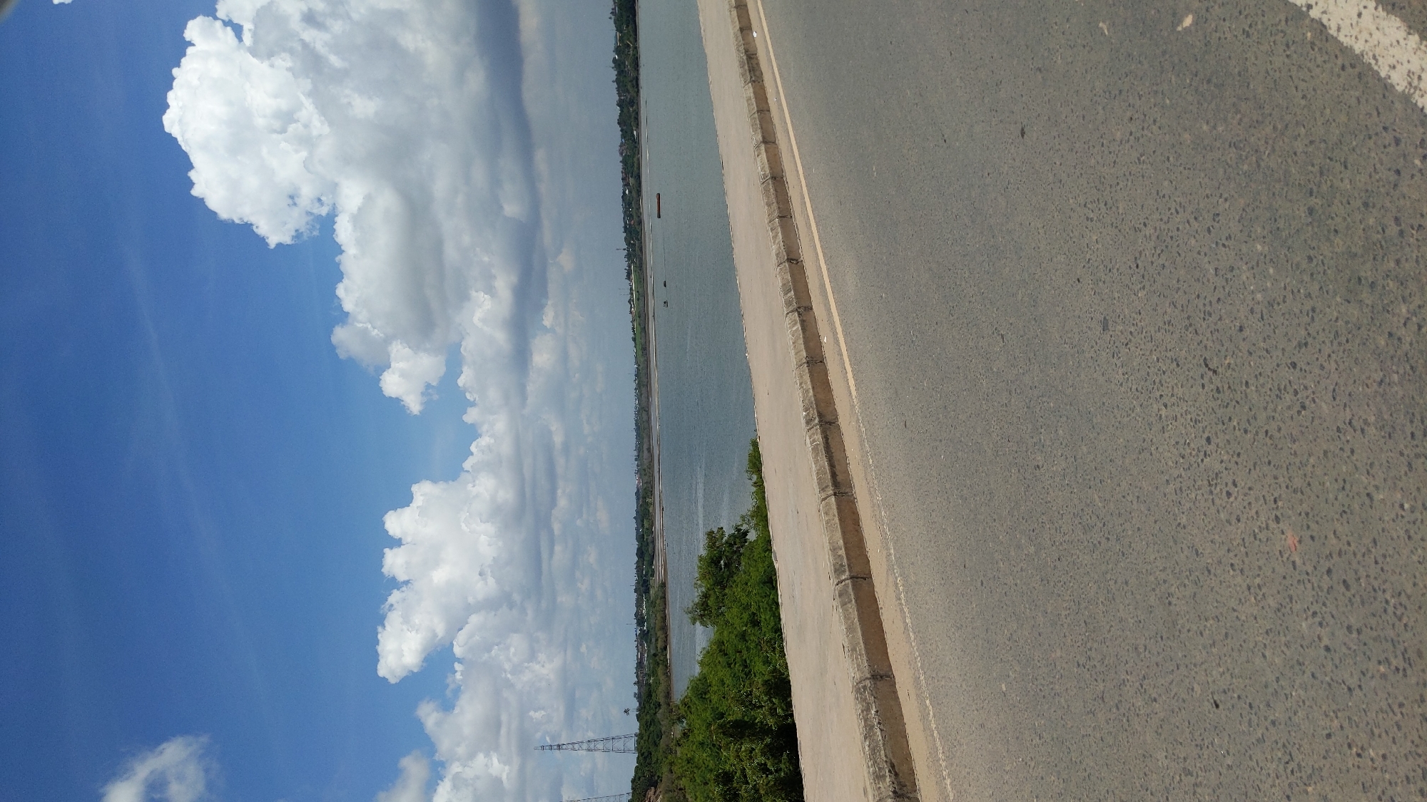 Morning bridge crossing captured from tuk-tuk in Dar es Salaam