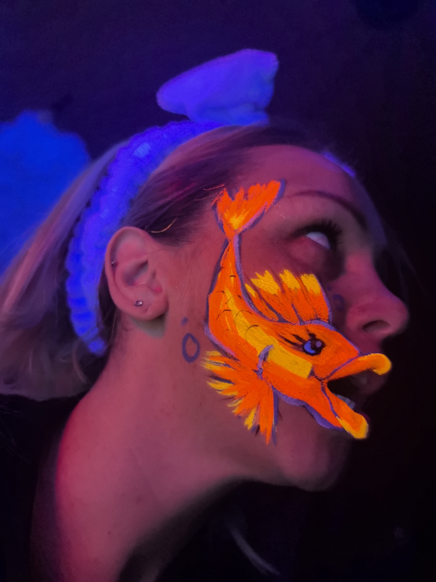 UV Face Paint Event Documented in Noviy, Russia