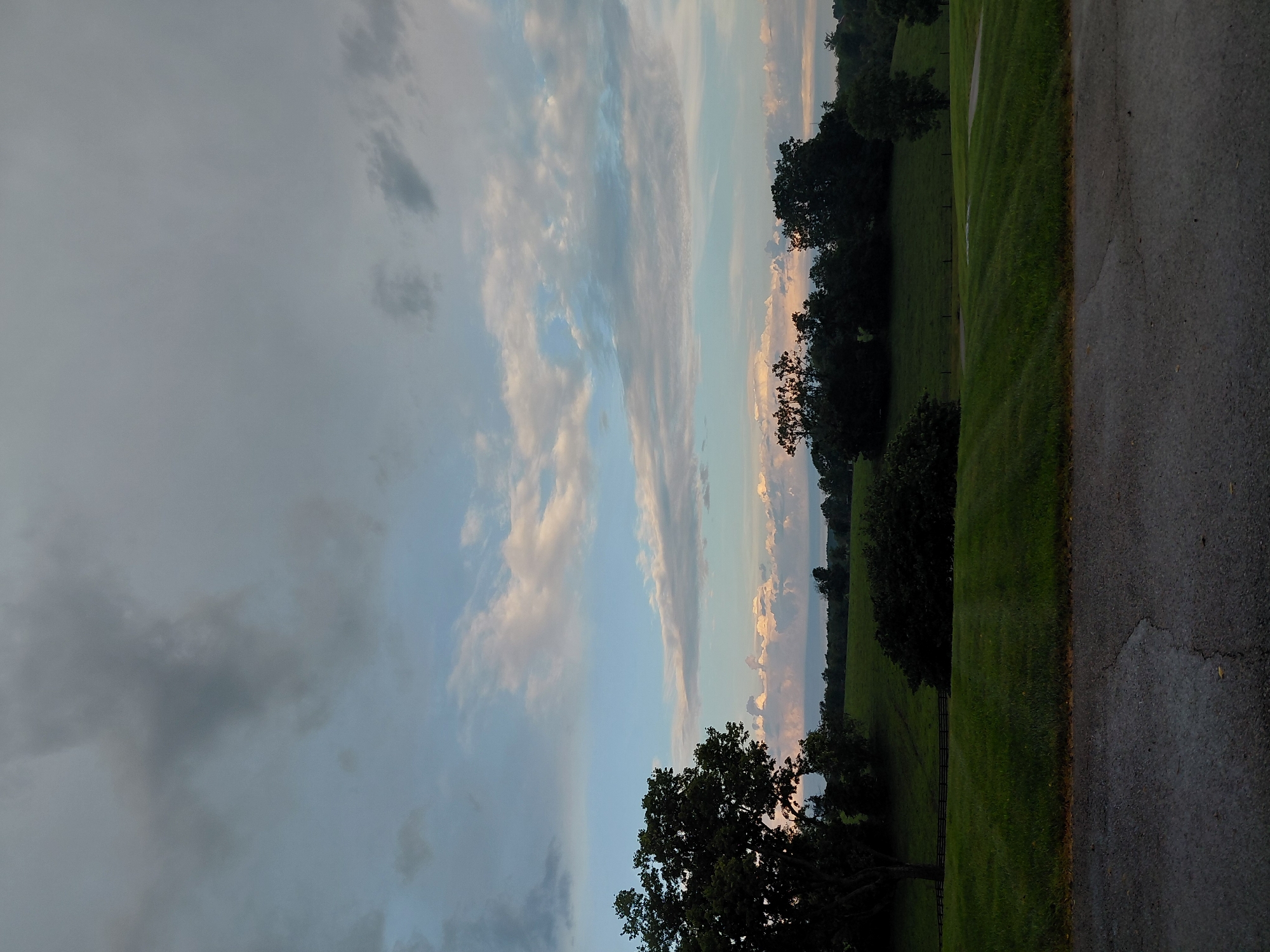 Rolling hills and stormy skies outside Richmond on Independence Day