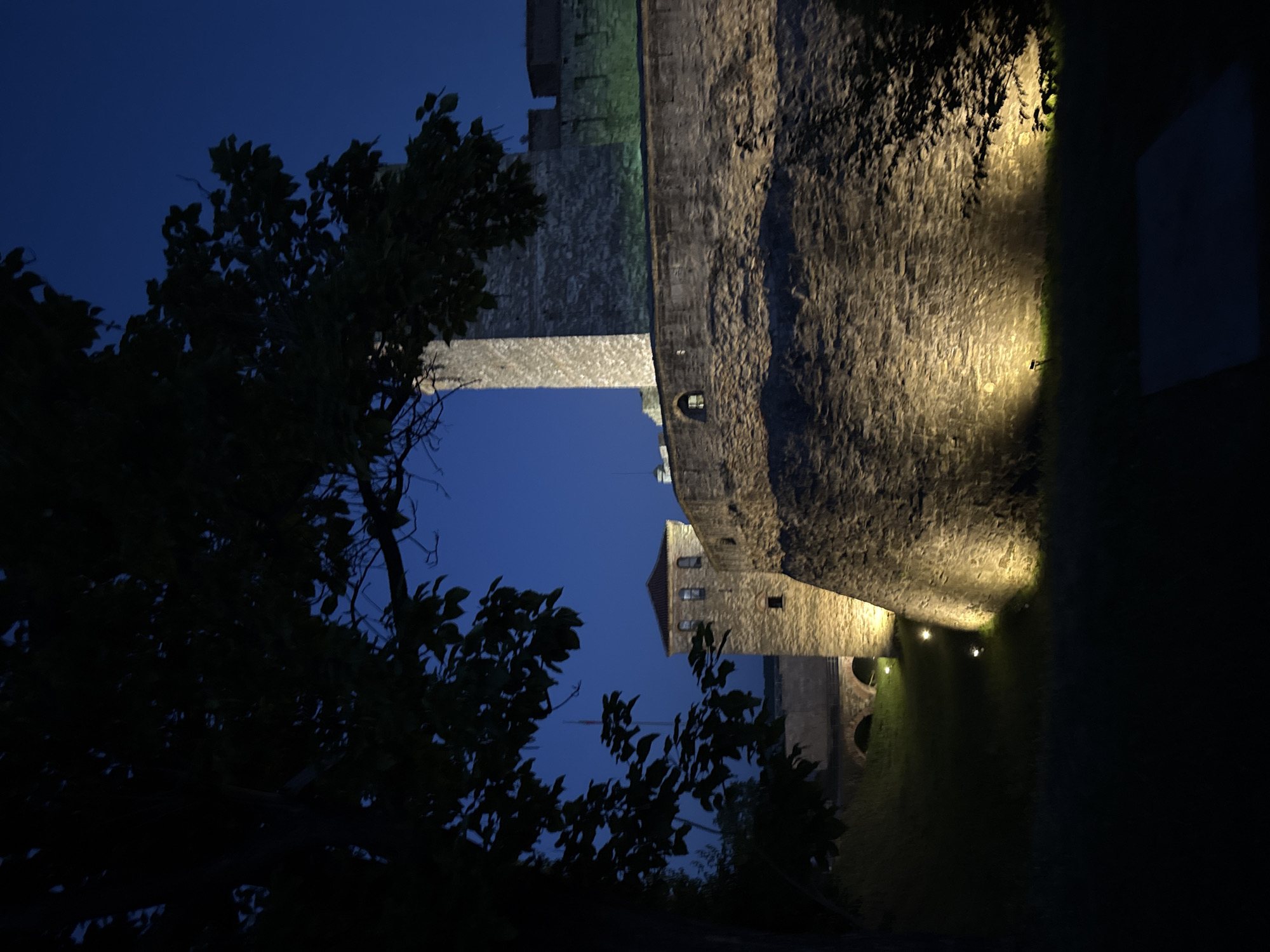 Open-air cinema night at Vidin's illuminated Baba Vida Fortress