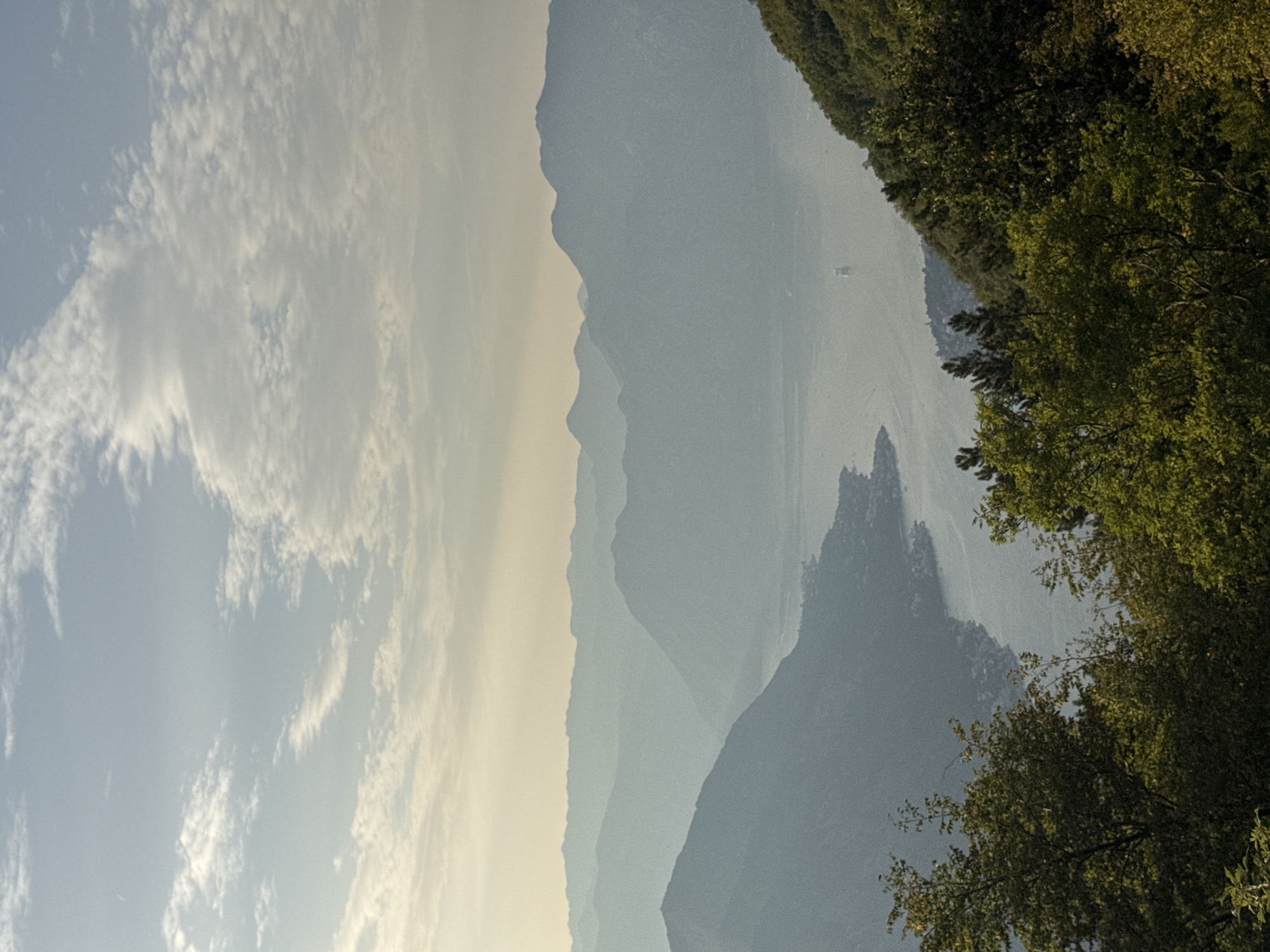 Bay of Kotor at sunset, shot from the hills above