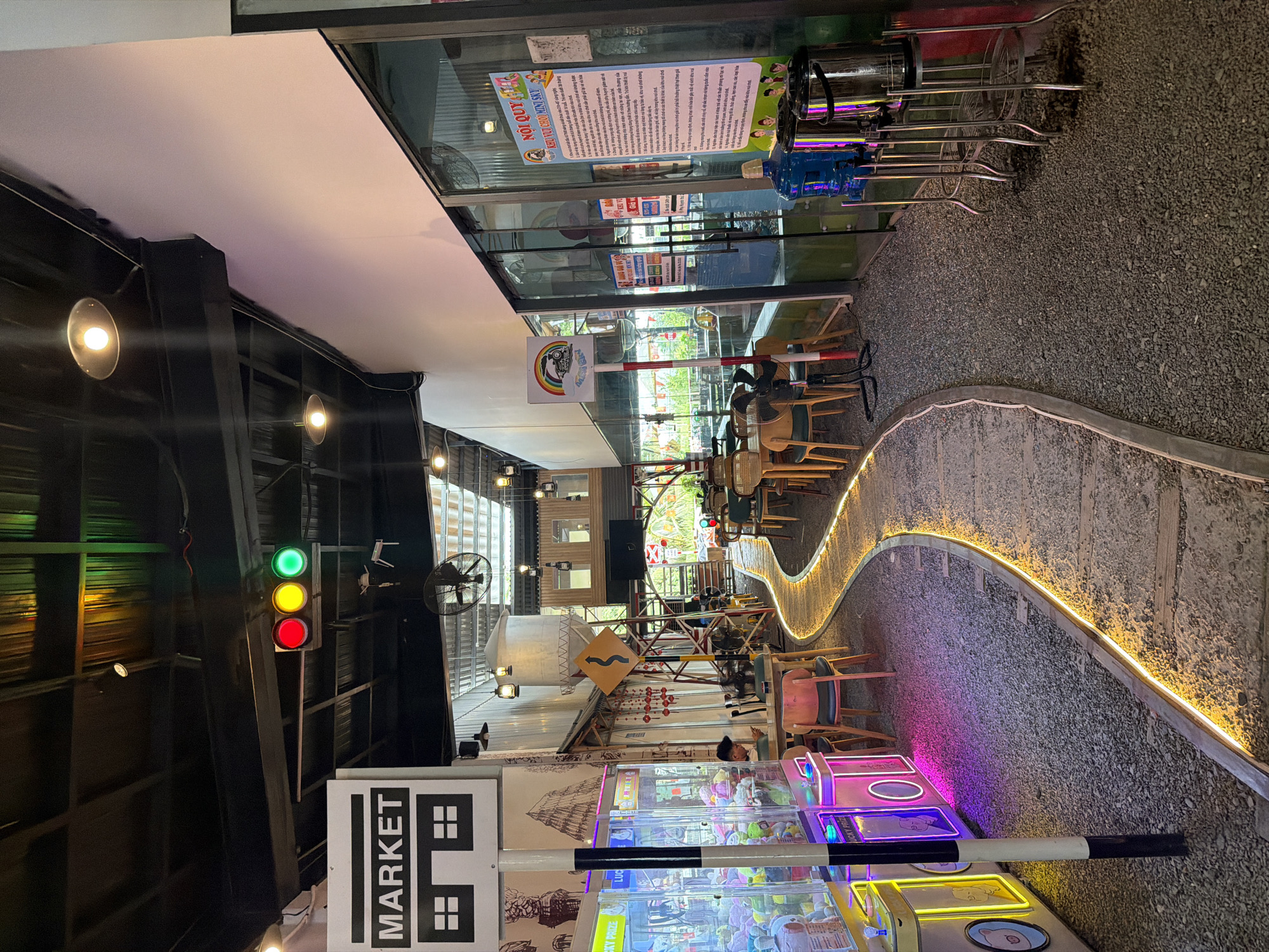 Train-themed arcade venue documented by visitors in Nha Trang