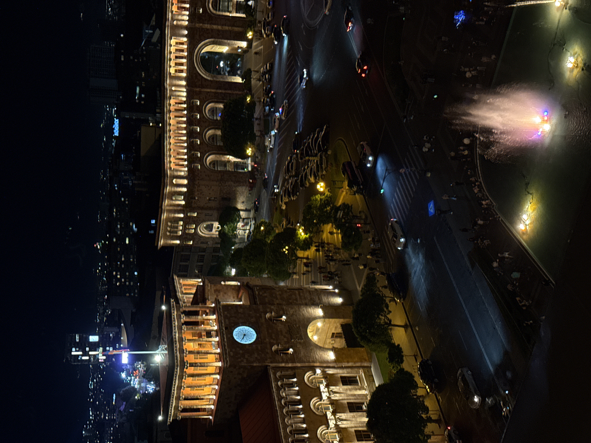 Evening street life and outdoor gathering documented in Yerevan