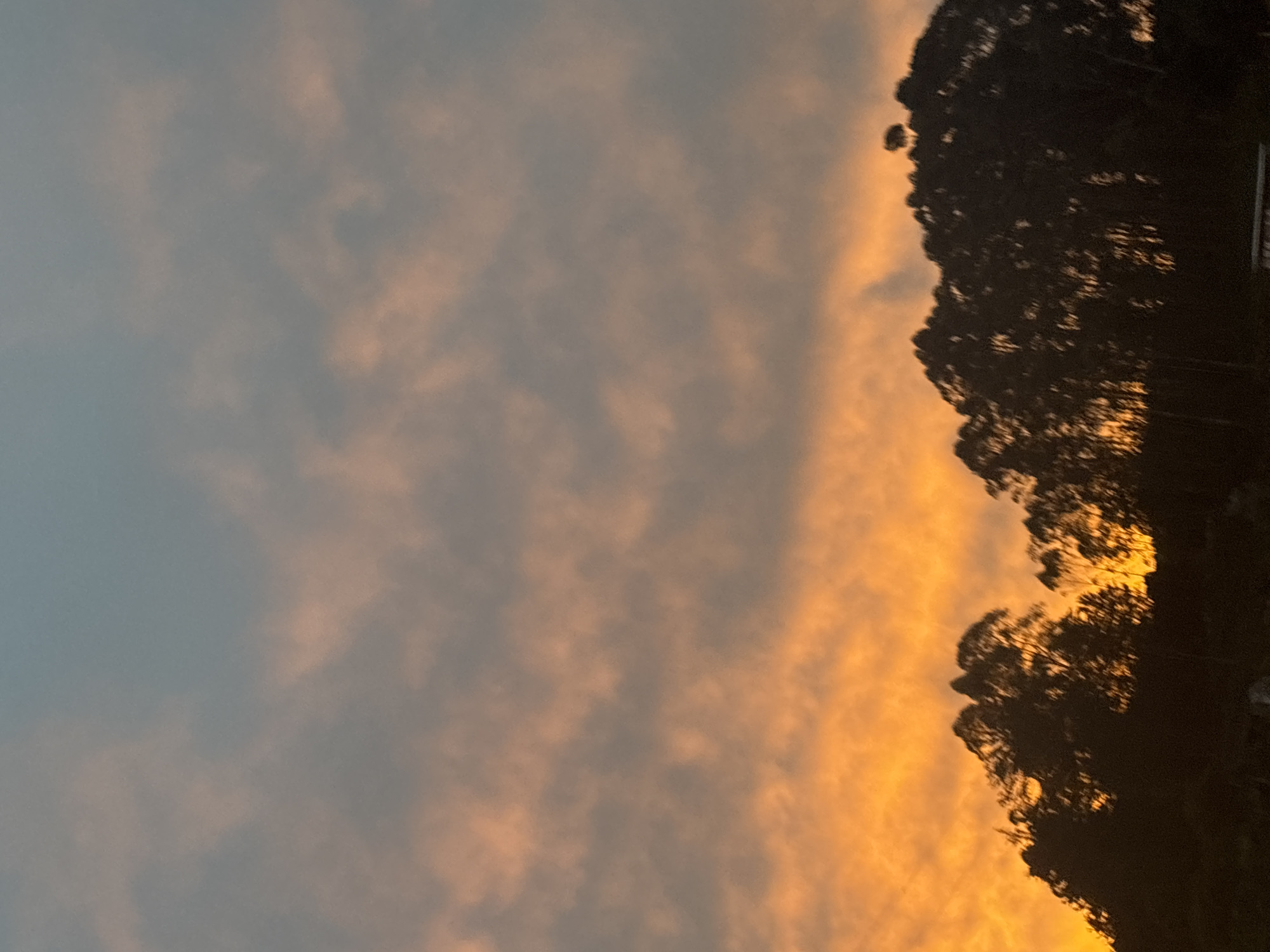 Dawn sky observed with mixed clouds in Guarne, Colombia