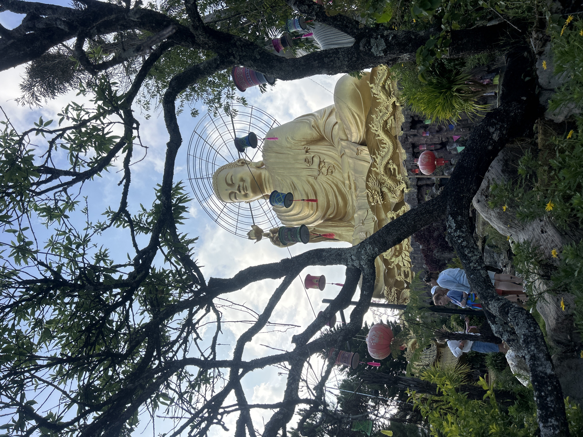 Buddha statues documented at Đà Lạt temple site